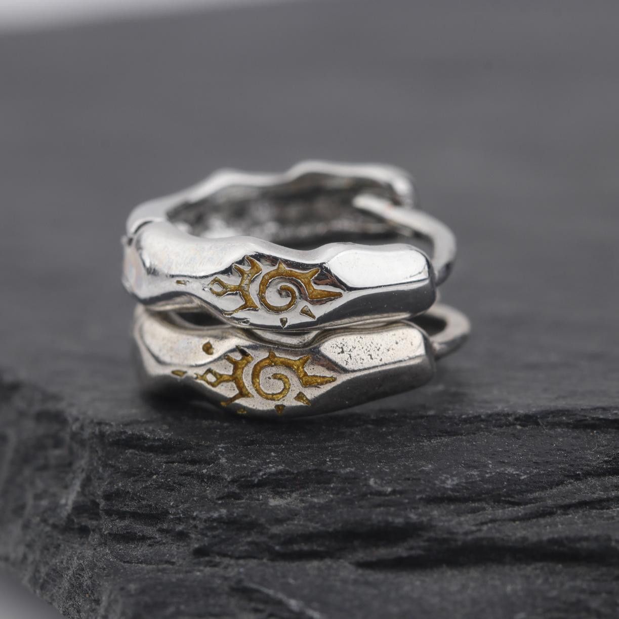 Jewelry Hip-hop Earrings One Pairs Chrome Jewelry Size ONE SIZE - 3 Thumbnail