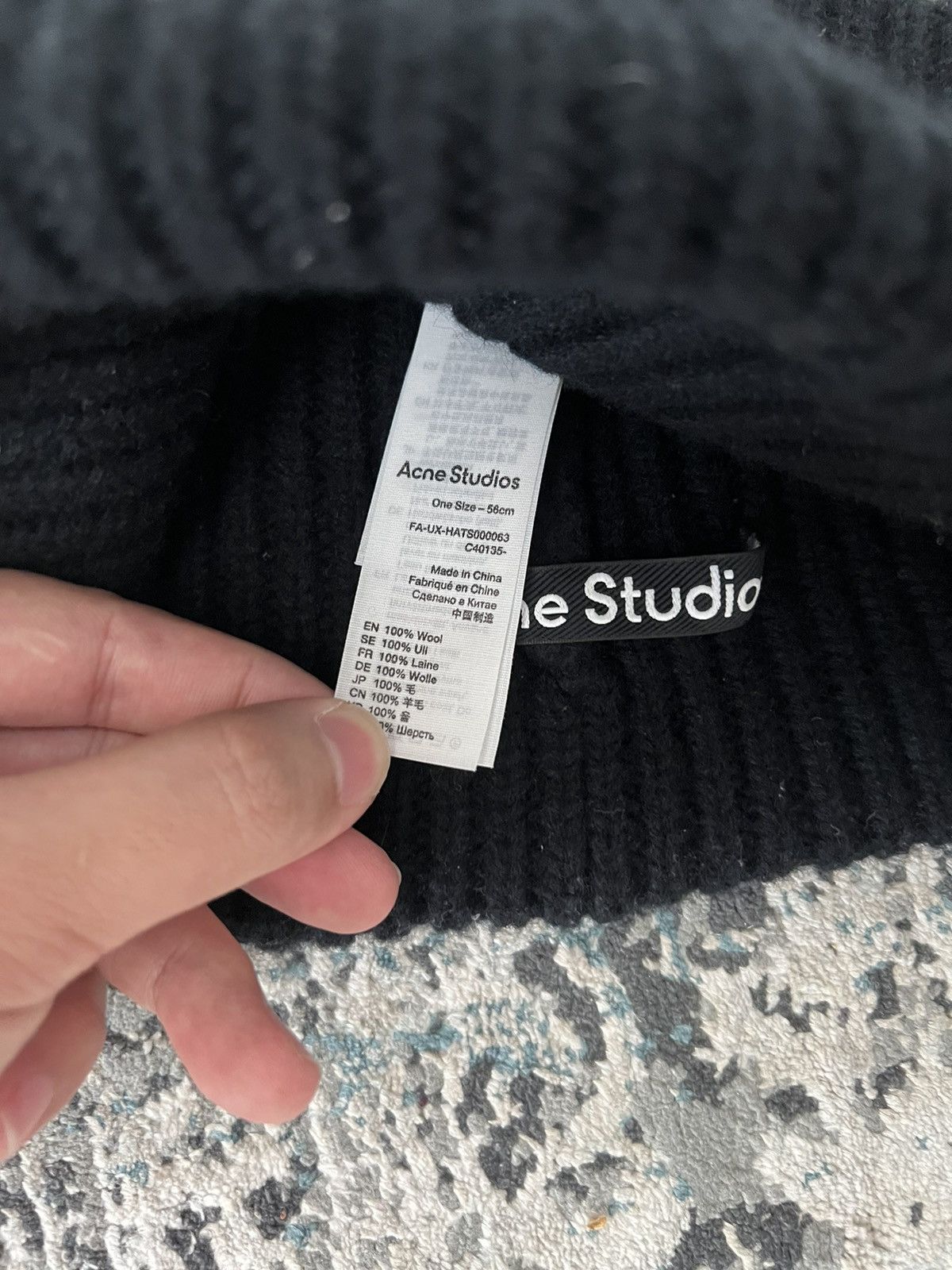 Acne Studios Acne Studios Face Logo Beanie Size ONE SIZE - 5 Thumbnail