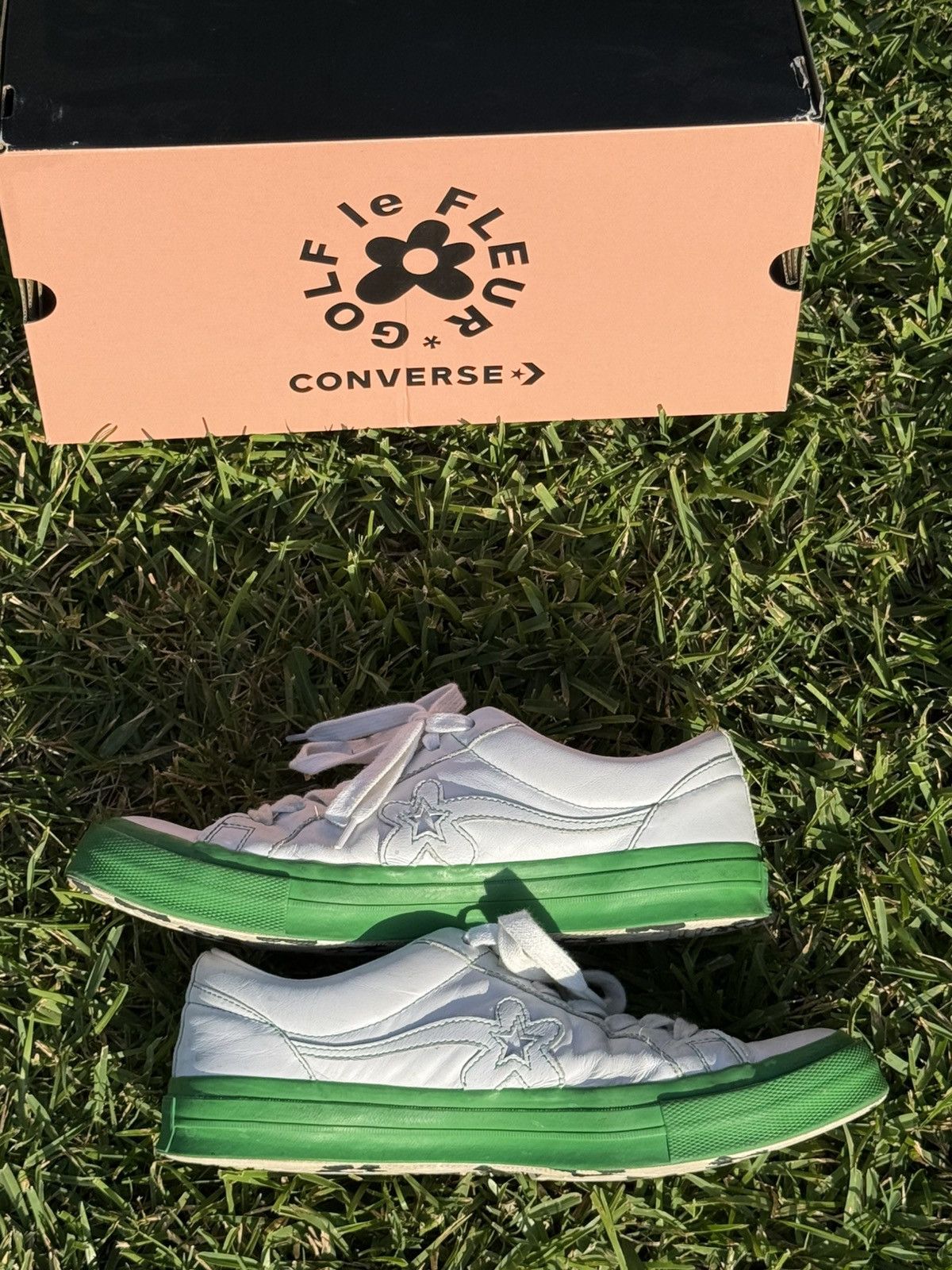 Golf le Fleur White and Green Golf Le Fleur One Star Converse Size US 12 / EU 45 - 3 Thumbnail
