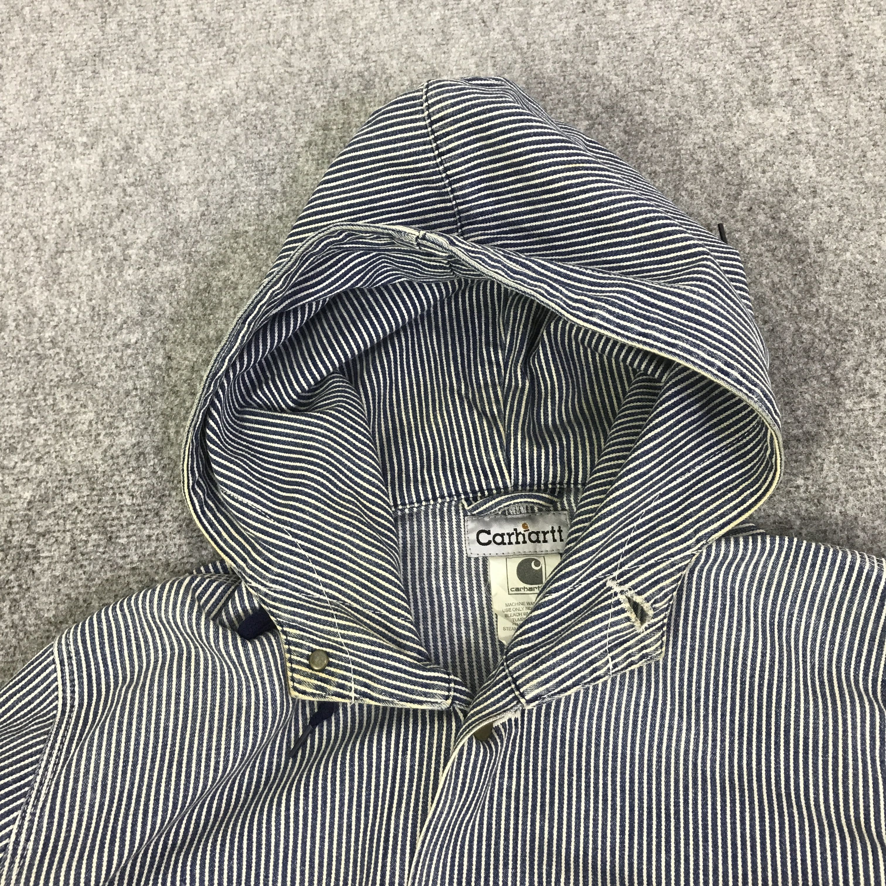 Carhartt CARHARTT INDIGO HICKORY HOODIE JACKET K80B4 Size US M / EU 48-50 / 2 - 7 Thumbnail