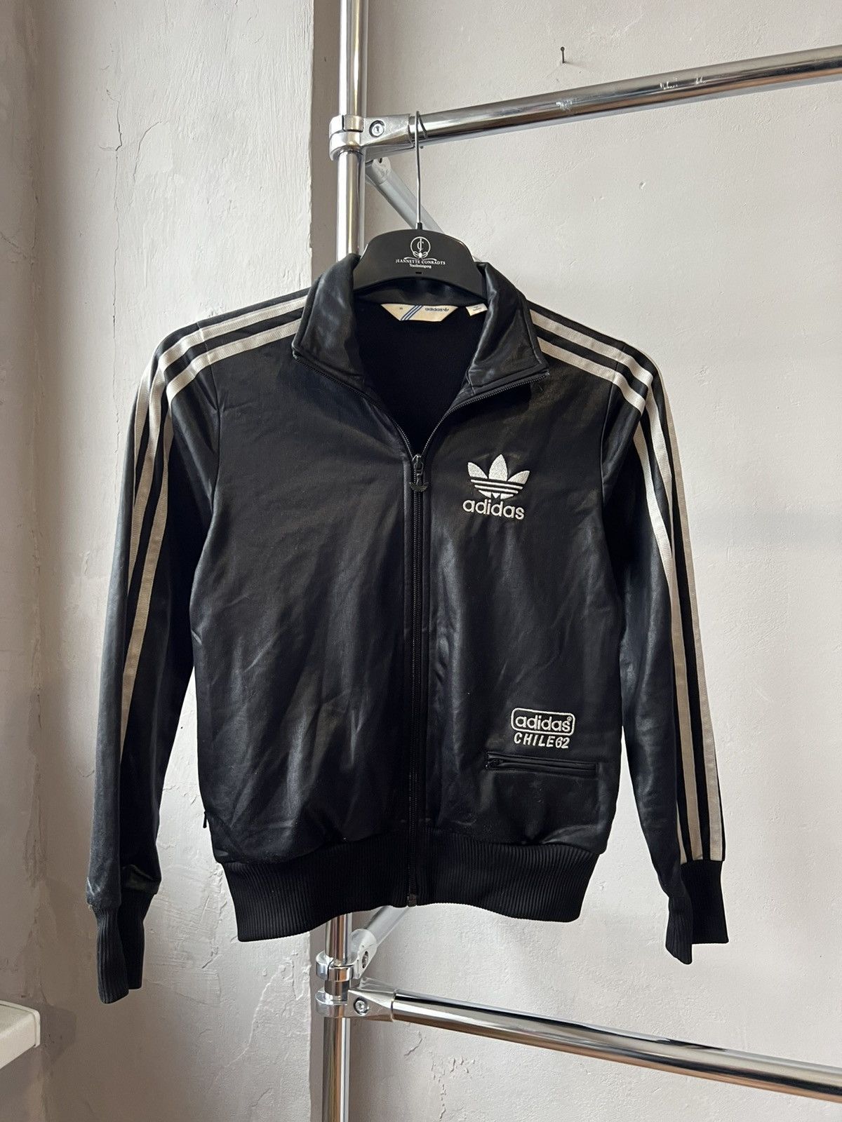 Adidas 2009 RARE ADIDAS CHILE 62 FIREBIRD TREFOIL ZIP WAXED JACKET Size XS / US 0-2 / IT 36-38 - 3 Thumbnail
