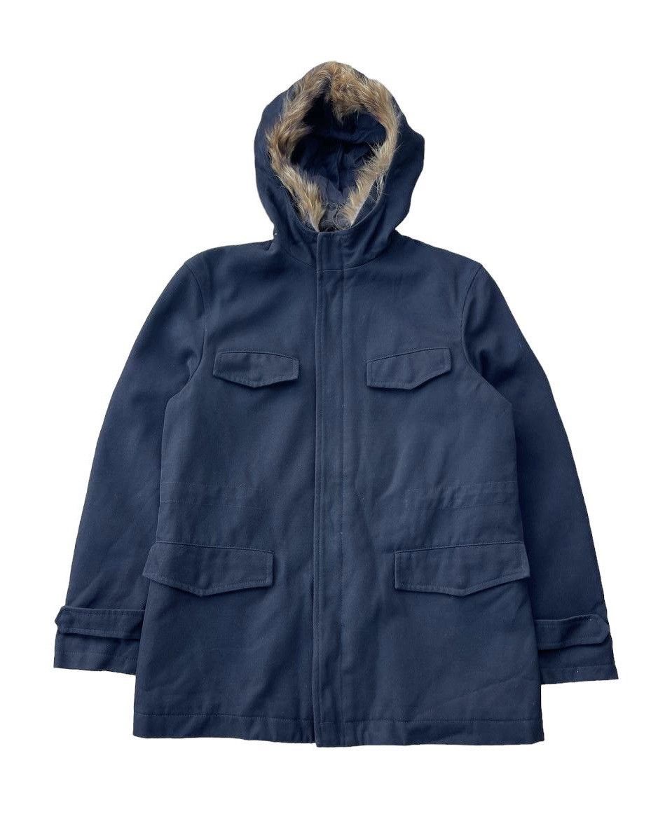 Comme Ca Ism × Japanese Brand × Vintage JAPANESE COMME CA DU MODE MEN FUR HOODED JACKET Size US M / EU 48-50 / 2 - 1 Thumbnail