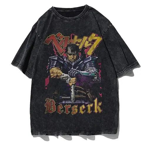 Japanese Brand x nji #20 Berserk T-shirt Anime Vintage Graphic Print Size US XL / EU 56 / 4 - 7 Thumbnail