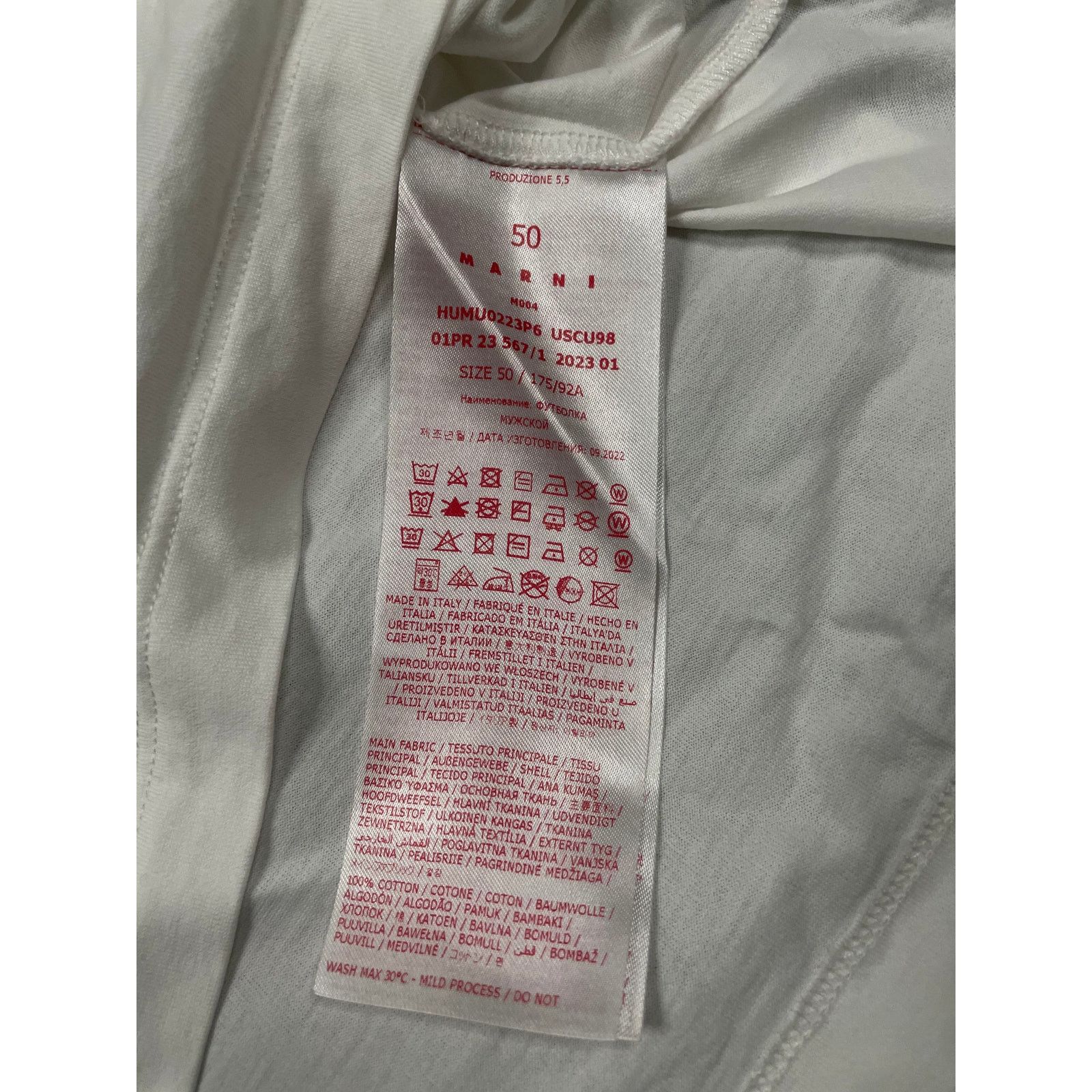Marni Marni Tee White Purple 50 Used Size US M / EU 48-50 / 2 - 4 Thumbnail