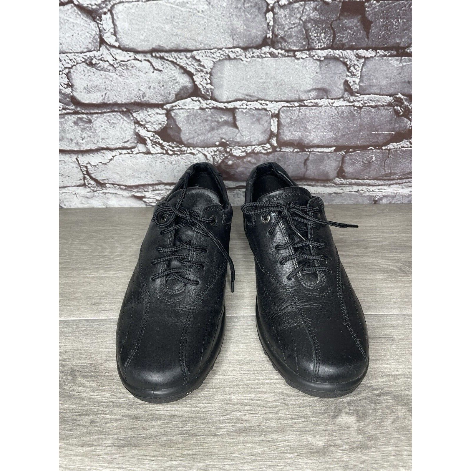 BOTTER Hotter Black Leather Lace Up Casual Comfort Shoes Women Sz 7 Size US 7 / IT 37 - 20 Thumbnail