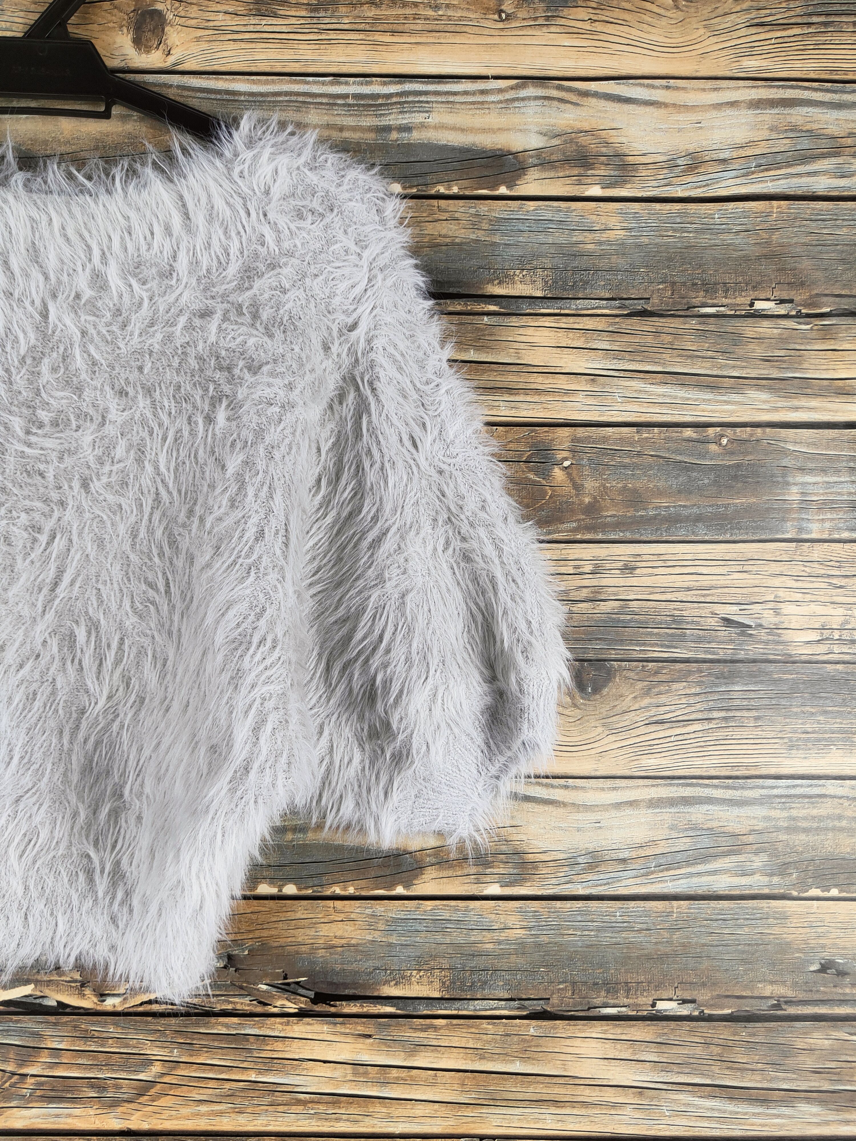 Japanese Brand DL r.p.s Gray Fur Mohair Knitwear #46-460 Size M / US 6-8 / IT 42-44 - 5 Thumbnail