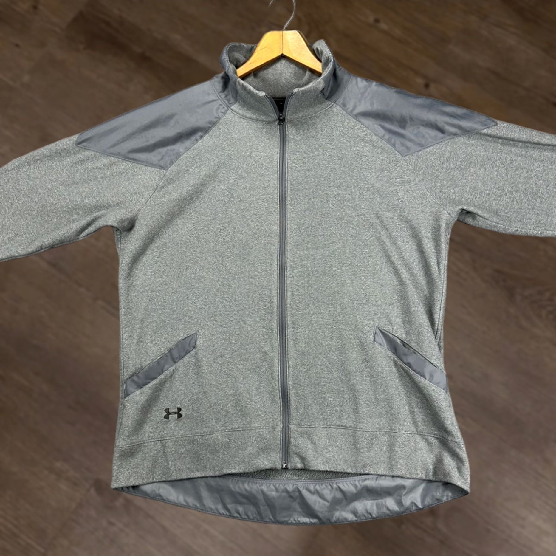 Under Armour Under Armour Jacket Adult 2XL Grey Full Zip Mens Long Sleeve Pockets Running Walking Outdoor Casual Size US XXL / EU 58 / 5 - 1 Thumbnail