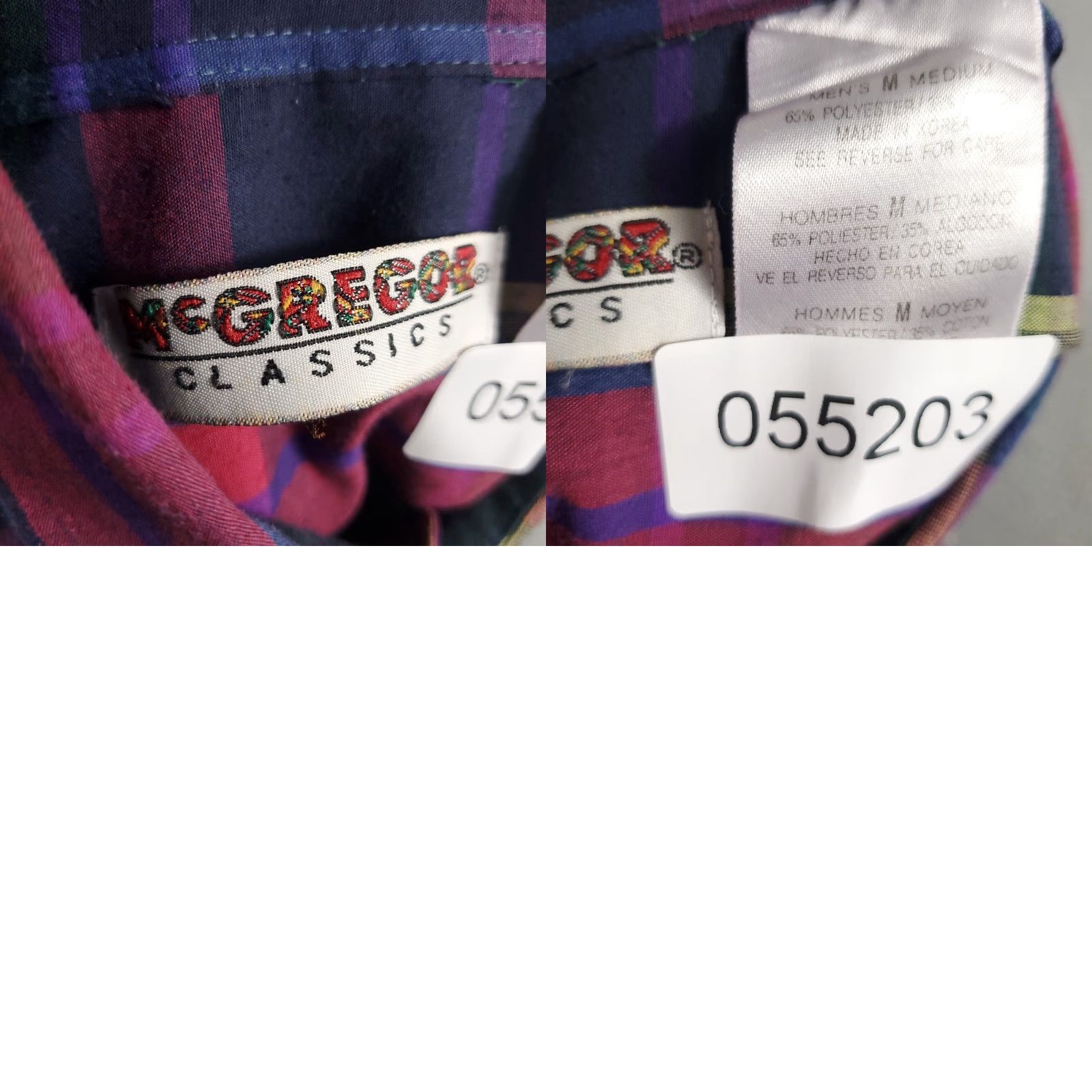 McGregor McGregor Shirt Mens M Red Plaid Vintage Button-Up Long Sleeve Collar-Down, Button, Logo, Cotton Blend, Classic American Style, Mens Size US M / EU 48-50 / 2 - 8 Thumbnail