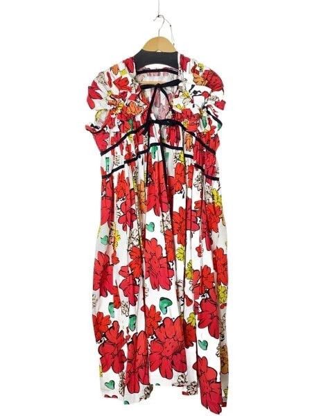 Comme des Garcons COMME des GARCONS Red Floral Dress Size US 34 / EU 50 - 1 Thumbnail