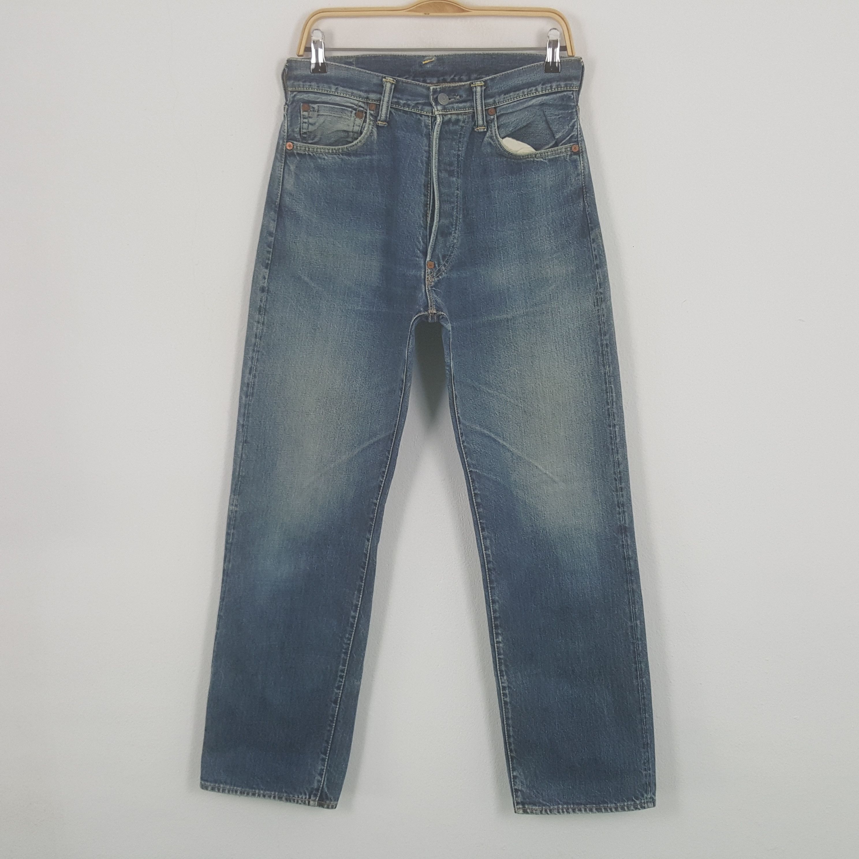 Evisu × Japanese Brand Vintage Evisu Selvedge Custom Daicock Red Art Denim Jeans Size US 29 - 4 Thumbnail