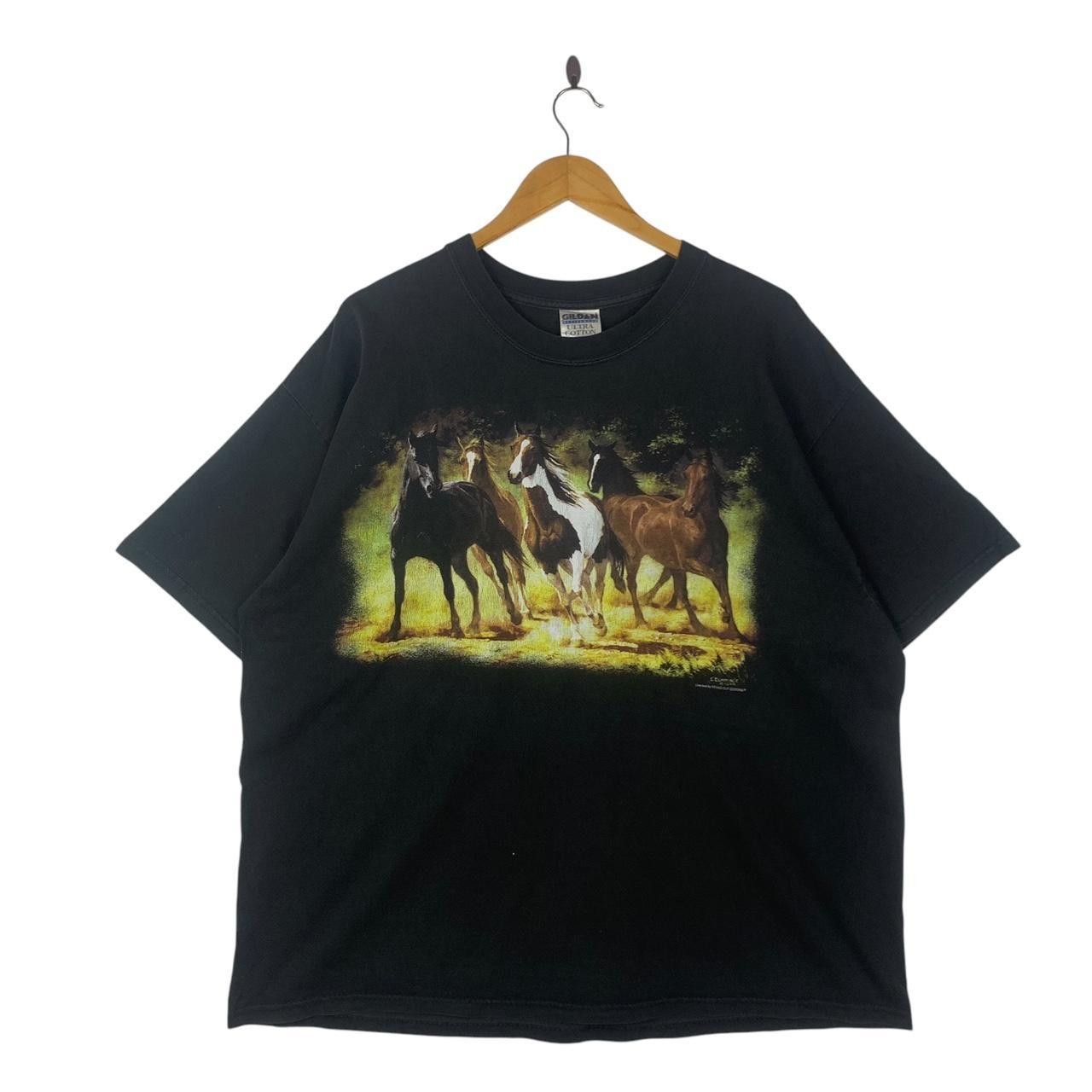 Vintage Vintage 1994 STAND OUT DESIGNS Group Of Horses Tee Shirt Size US XXL / EU 58 / 5 - 1 Thumbnail