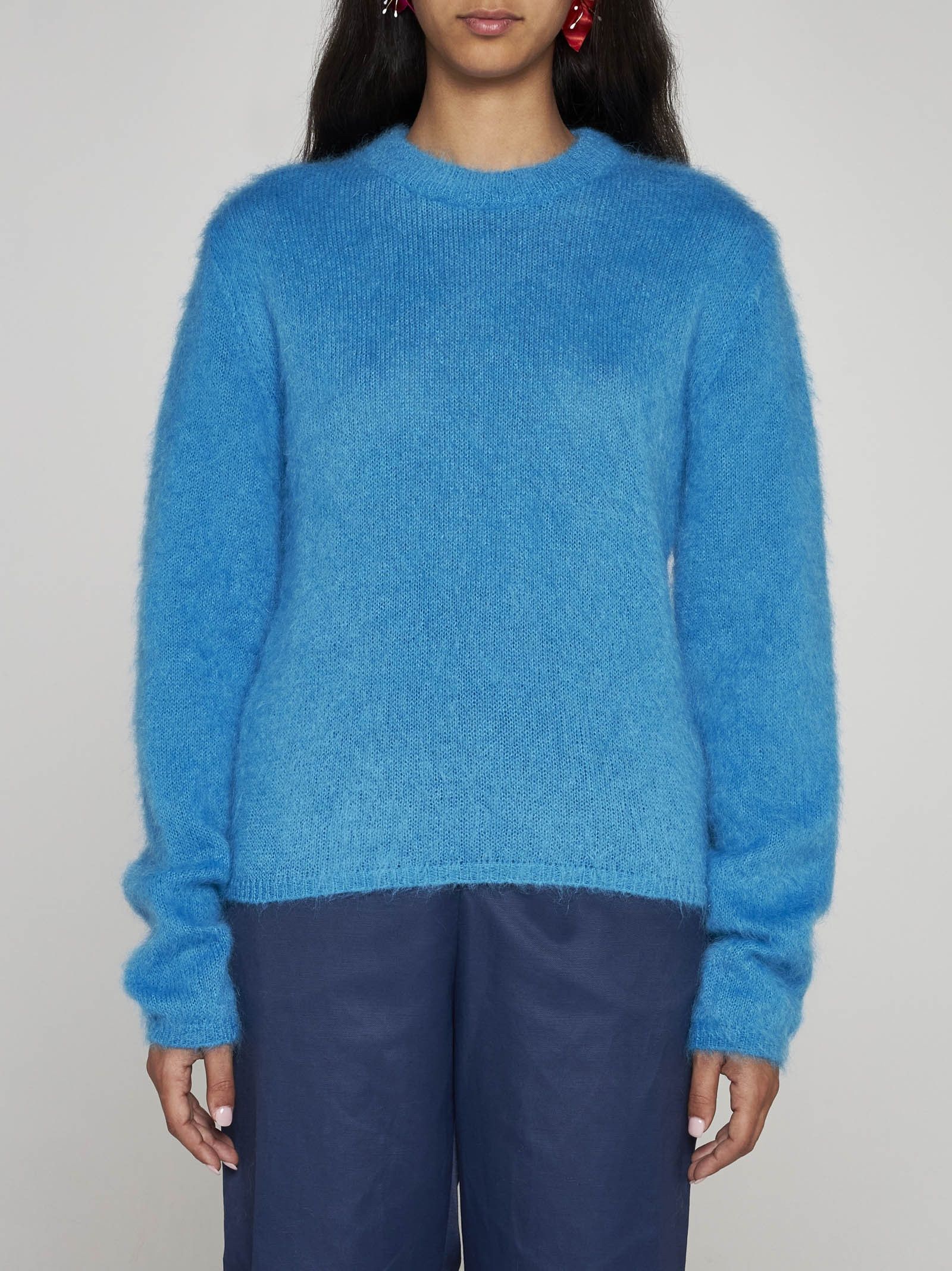 Marni o1y1125 Crewneck Sweater in Azure Size S / US 4 / IT 40 - 3 Thumbnail