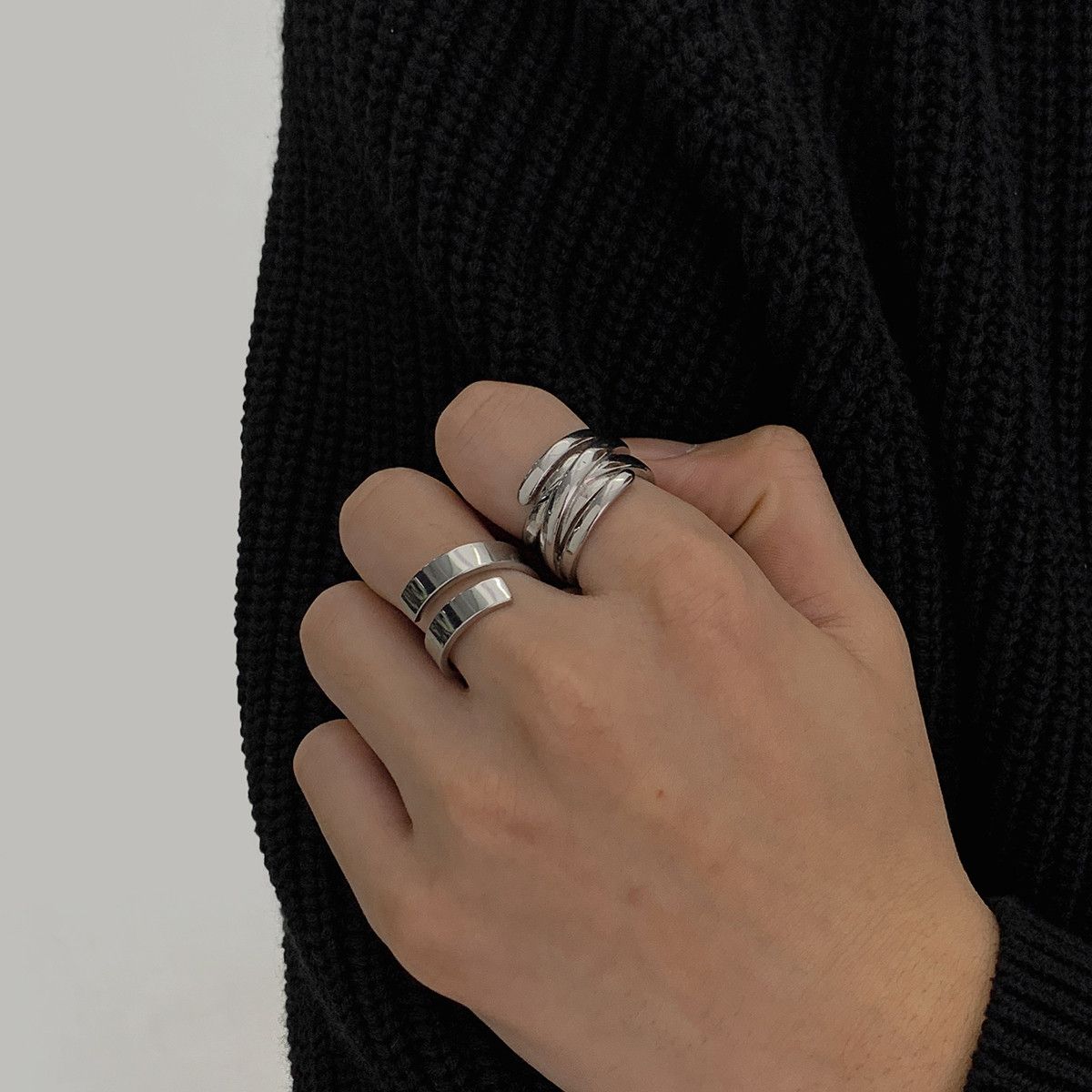 Jewelry Future Jewelry Rings Open Size Chrome Ring (Size 7-13) Size ONE SIZE - 2 Thumbnail
