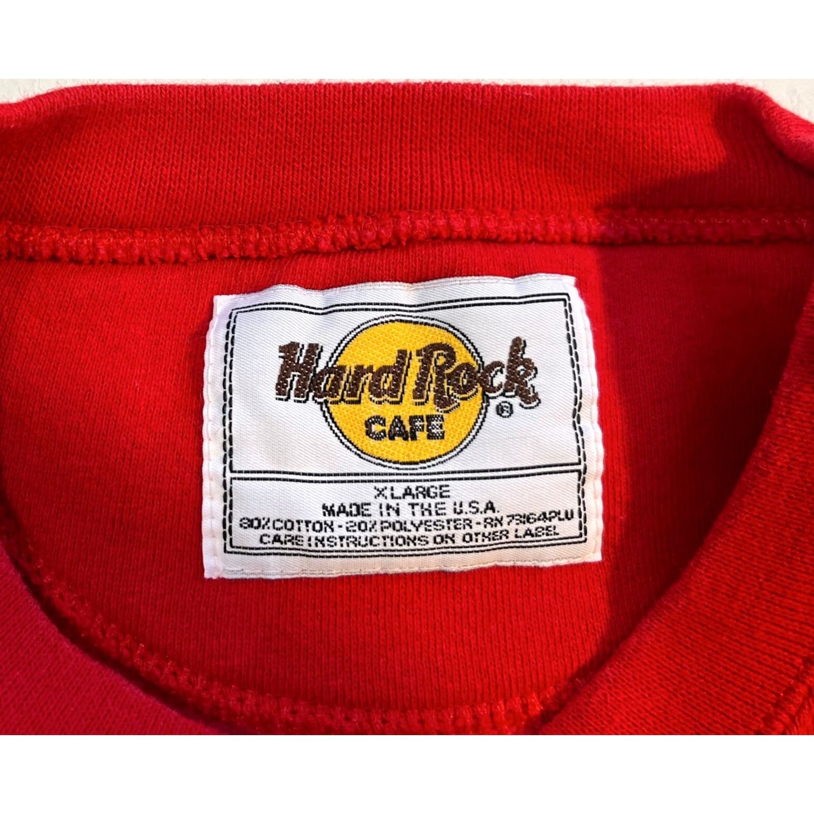 Hard Rock Cafe VINTAGE Hard Rock Cafe Chicago Save the Planet Crew Sweatshirt XL Red Cotton Blend Fleece Embroidered Unisex Adults Sweatshirt 90s USA Size US XL / EU 56 / 4 - 5 Thumbnail