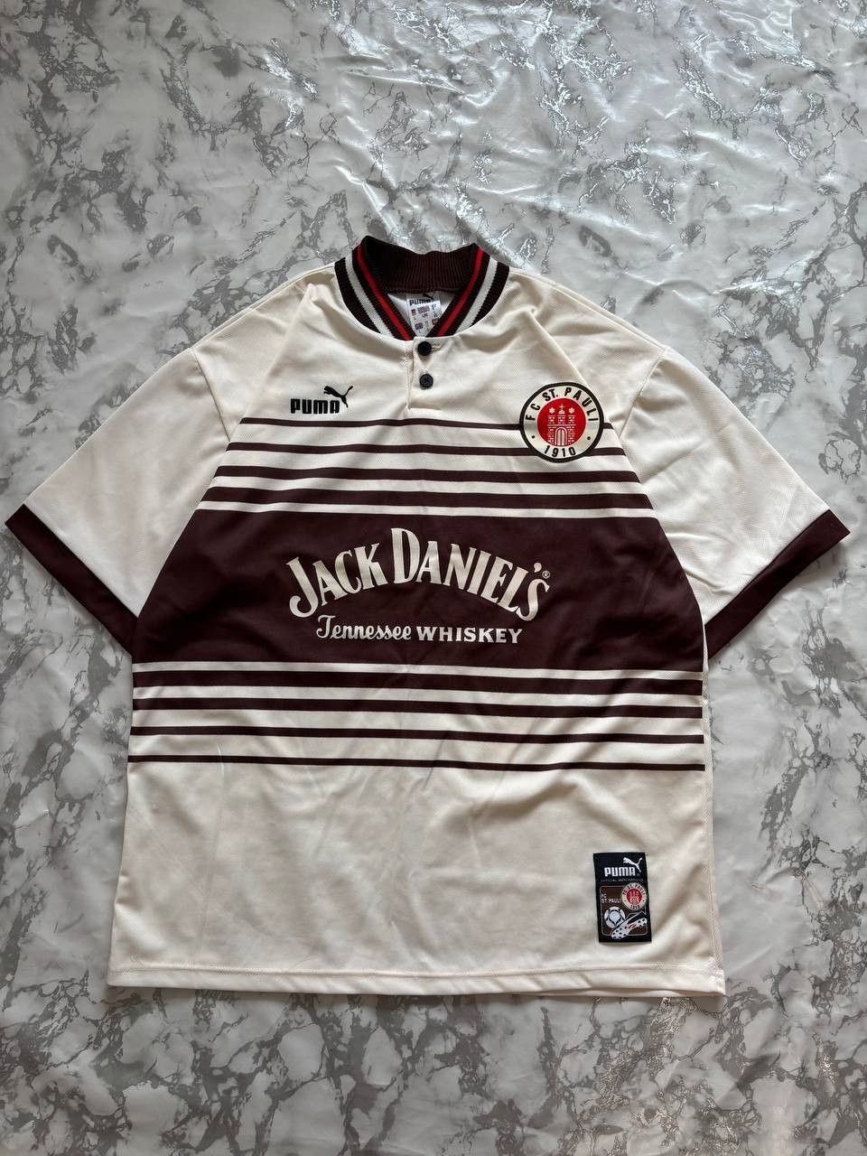Puma St Pauli Germany Puma 1998-1999 Soccer Jersey Vintage Size US L / EU 52-54 / 3 - 1 Thumbnail