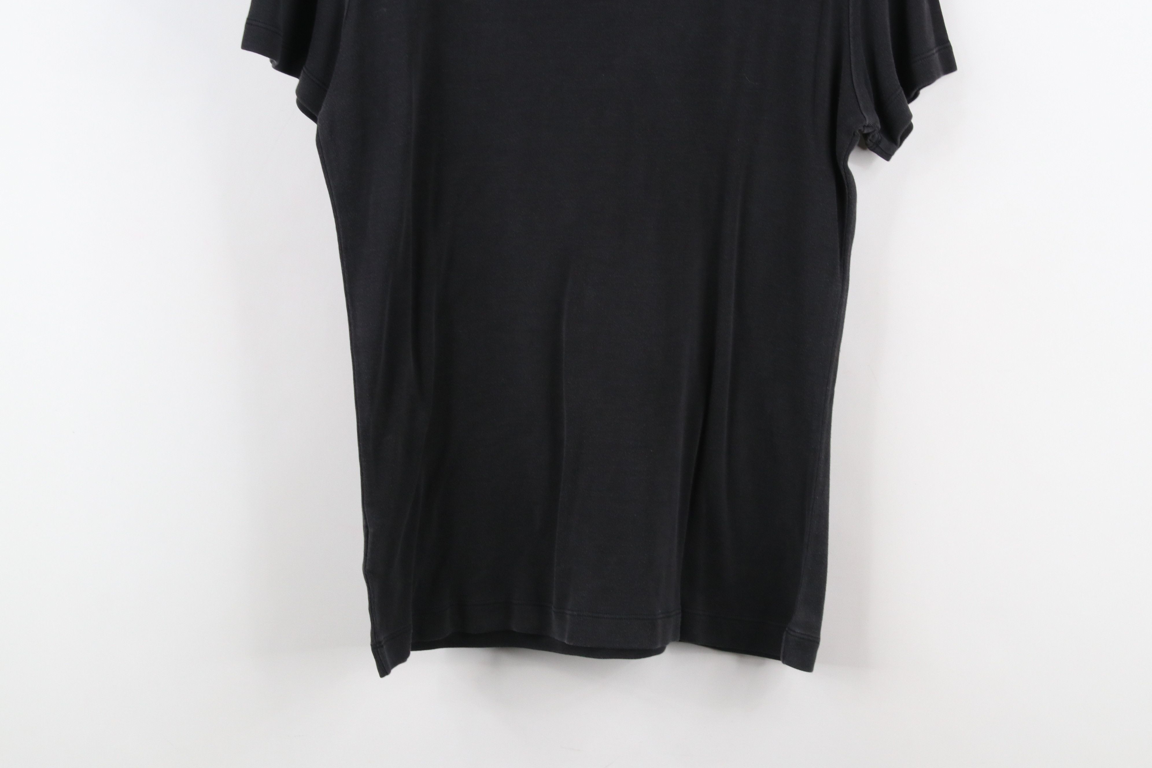 Vintage Vintage 90s Streetwear Blank Silk Short Sleeve T-Shirt Black Size L / US 10 / IT 46 - 12 Thumbnail