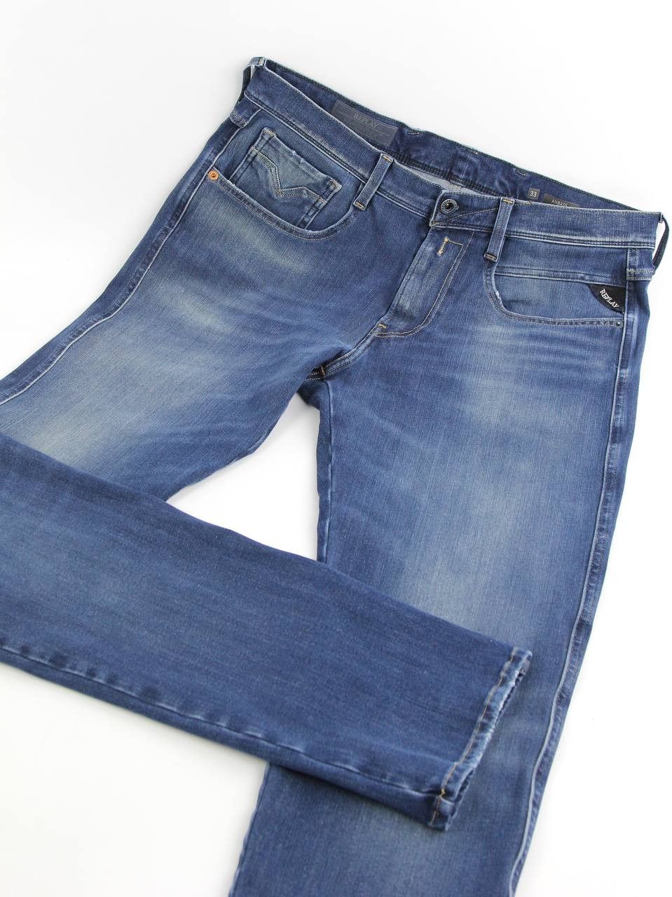 Replay REPLAY Blue Hyperflex jeans Size US 33 - 5 Thumbnail