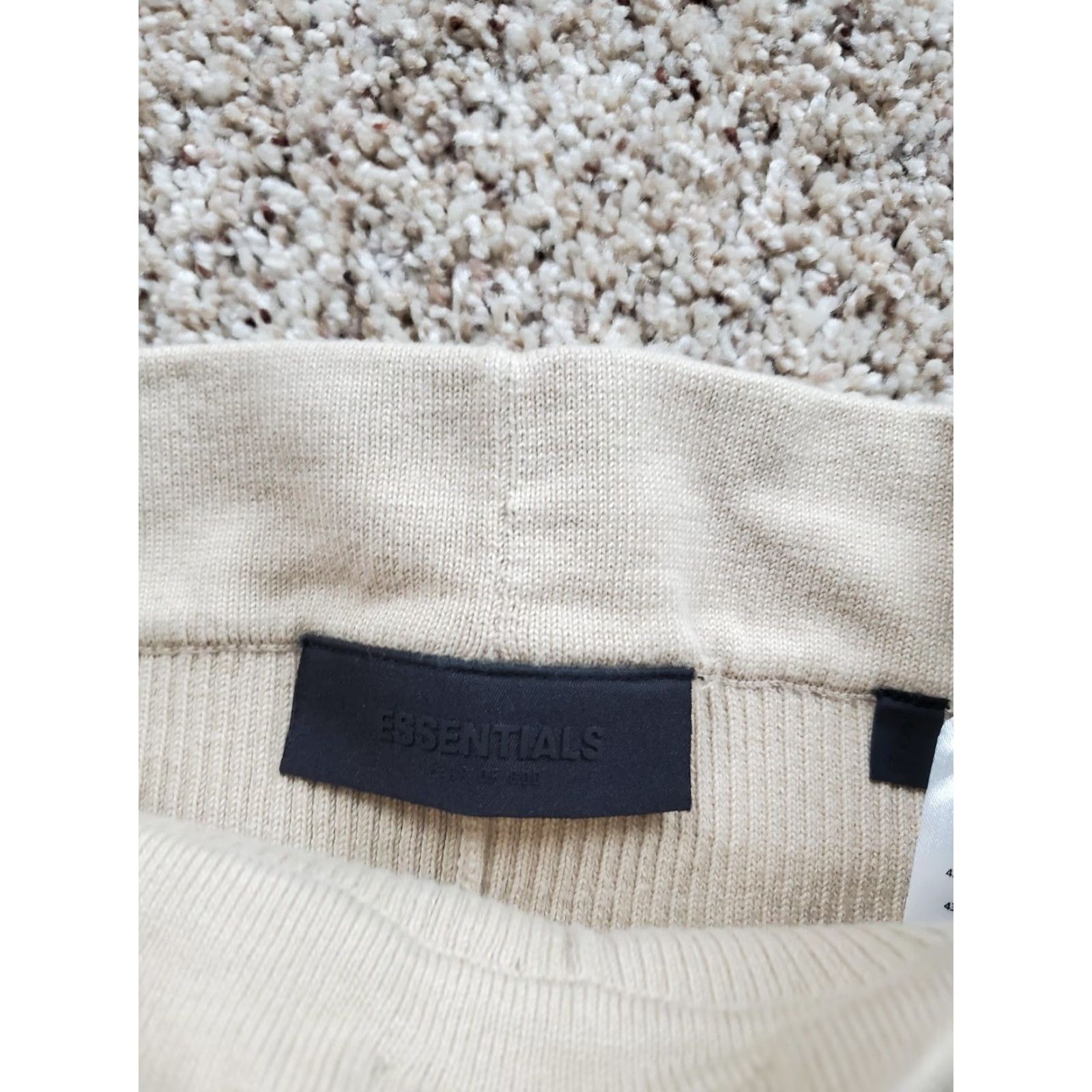 Fear of God Fear of God Essentials Shorts Womens Small Beige Ribbed Knit Stretch Leggings Size 28" / US 6 / IT 42 - 3 Thumbnail