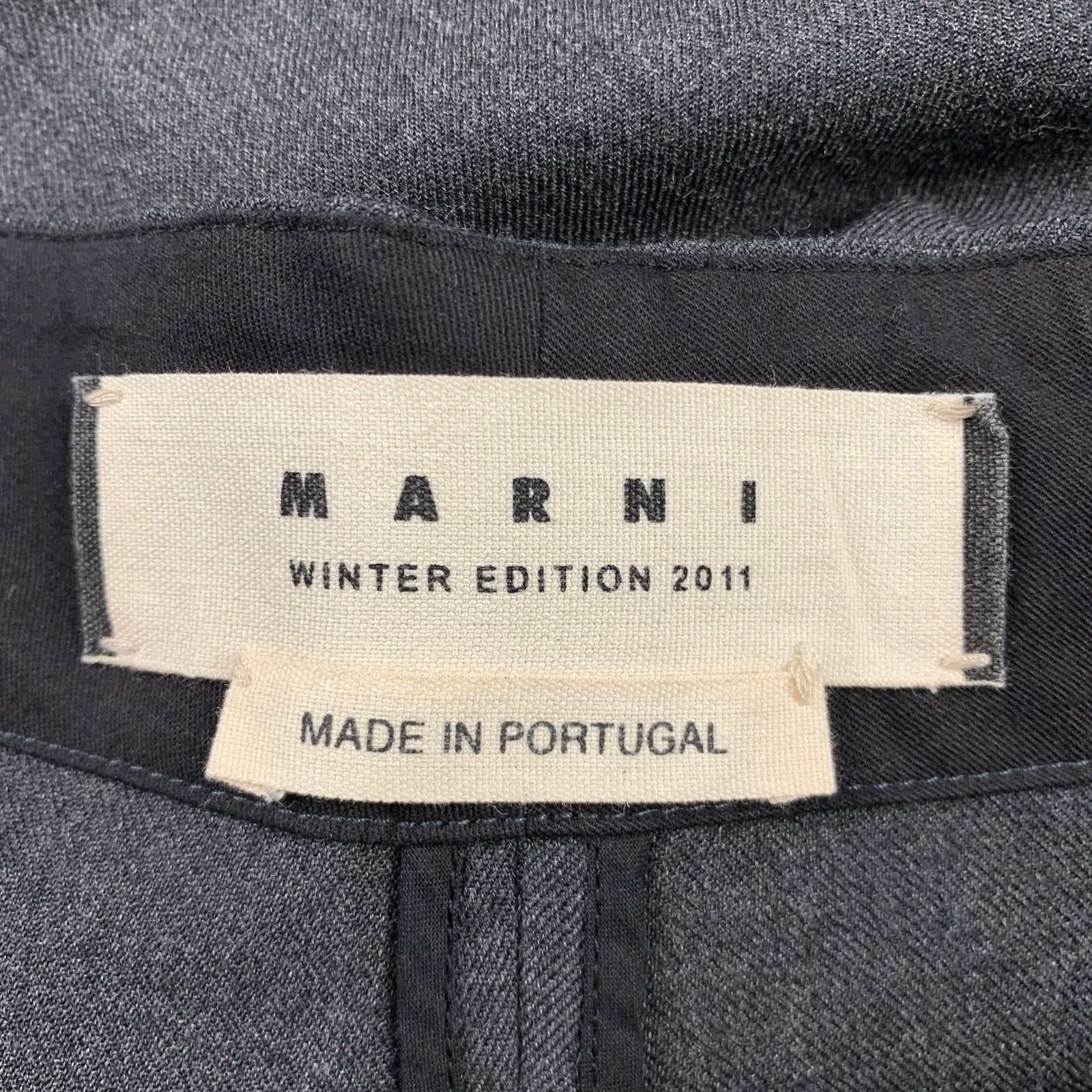 Marni MARNI Size 2 Grey Virgin Wool Cropped Casual Pants Size 26" / US 2 / IT 38 - 5 Thumbnail