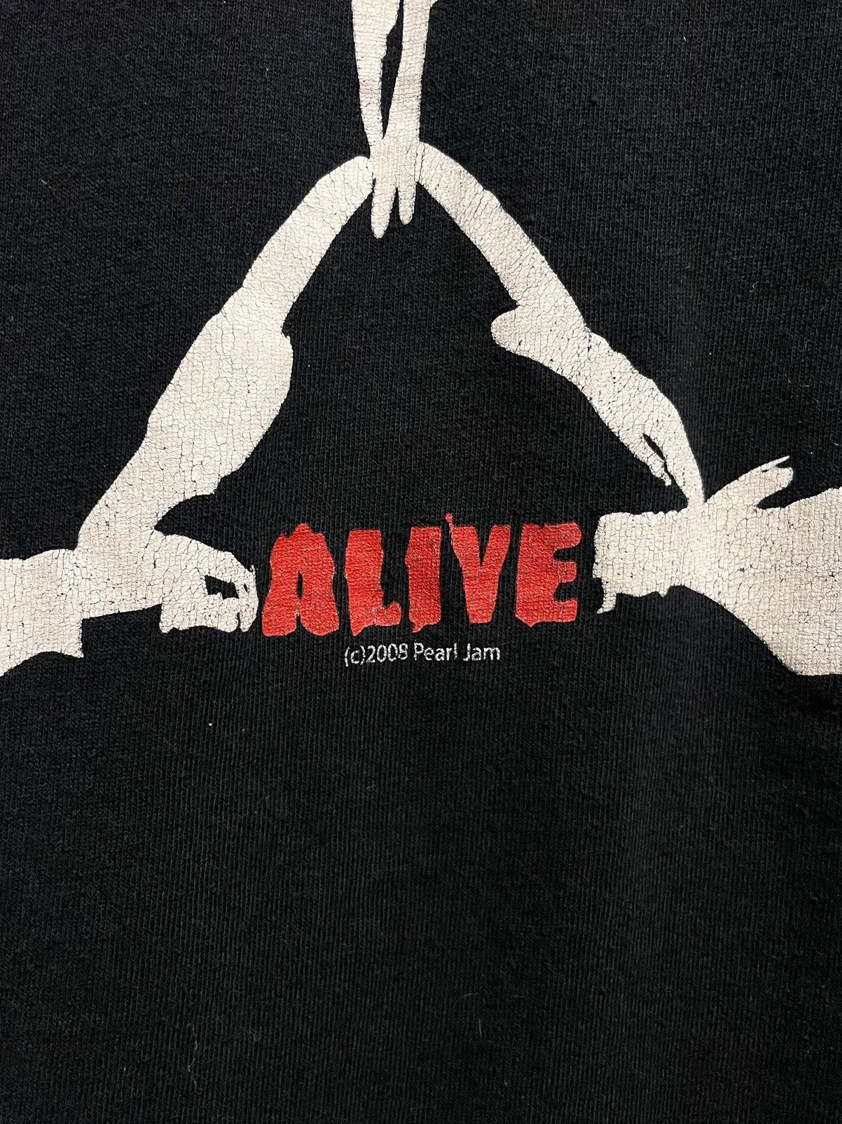 Band Tees Vintage 00s Pearl Jam Alive Stickman Rock Band T-Shirt Size US M / EU 48-50 / 2 - 6 Thumbnail