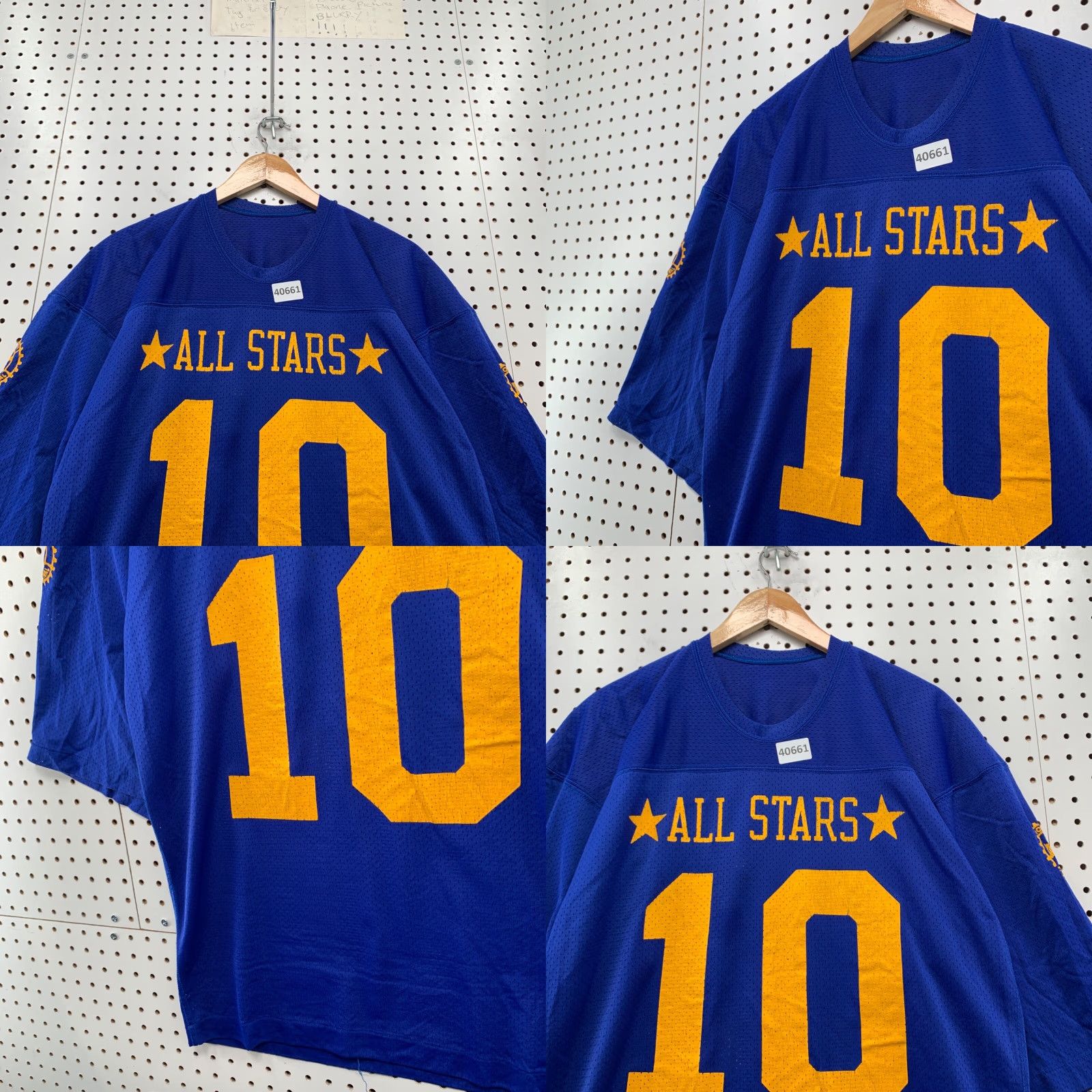 Champion VINTAGE Champion Football Jersey Mens Large Blue WALSH #10 Made USA 70s Jersey T-Shirt Short Sleeve Size US L / EU 52-54 / 3 - 8 Thumbnail
