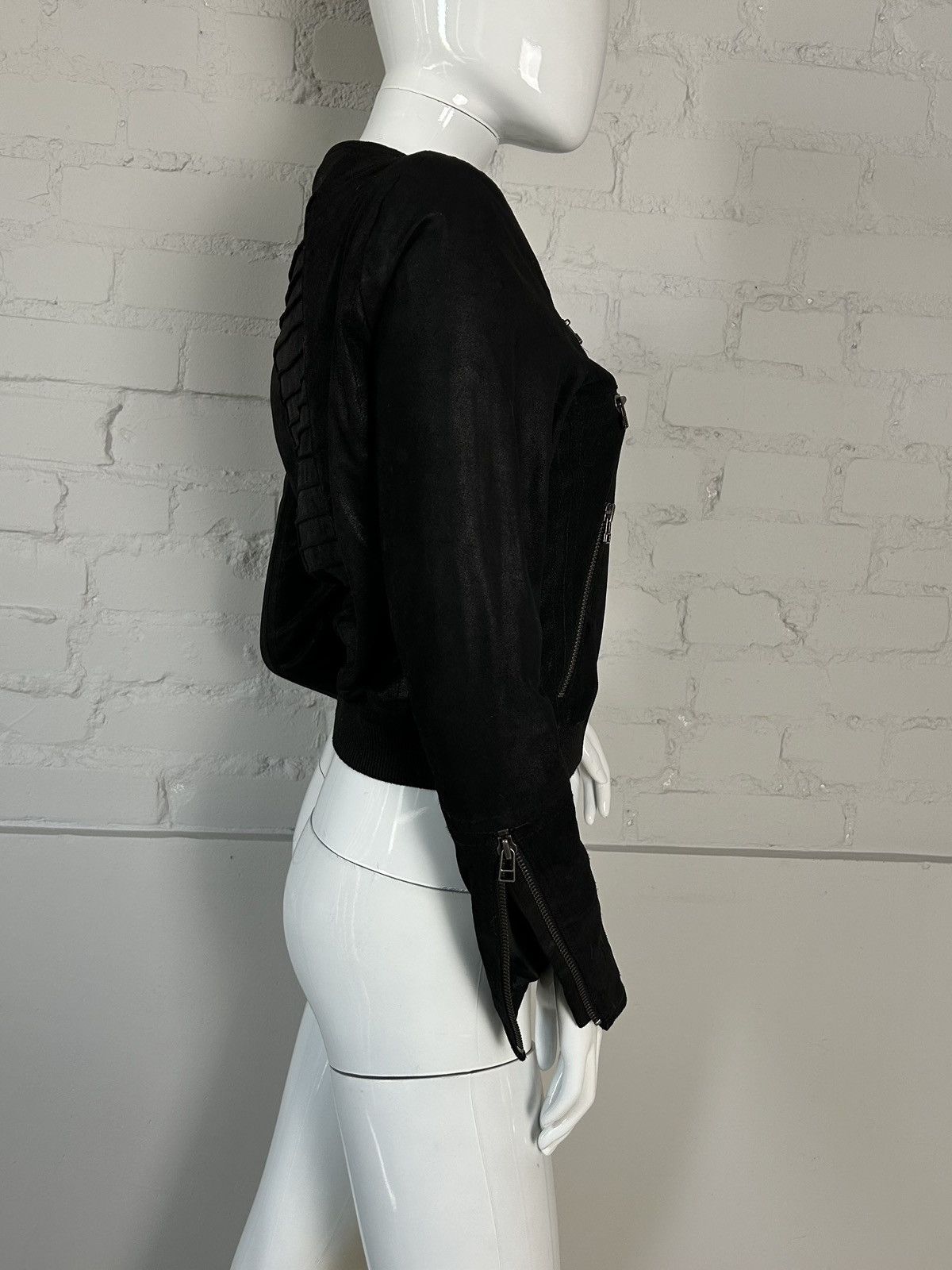 Vintage Vintage biker asymmetric leather bomber iacket Size M / US 6-8 / IT 42-44 - 6 Thumbnail