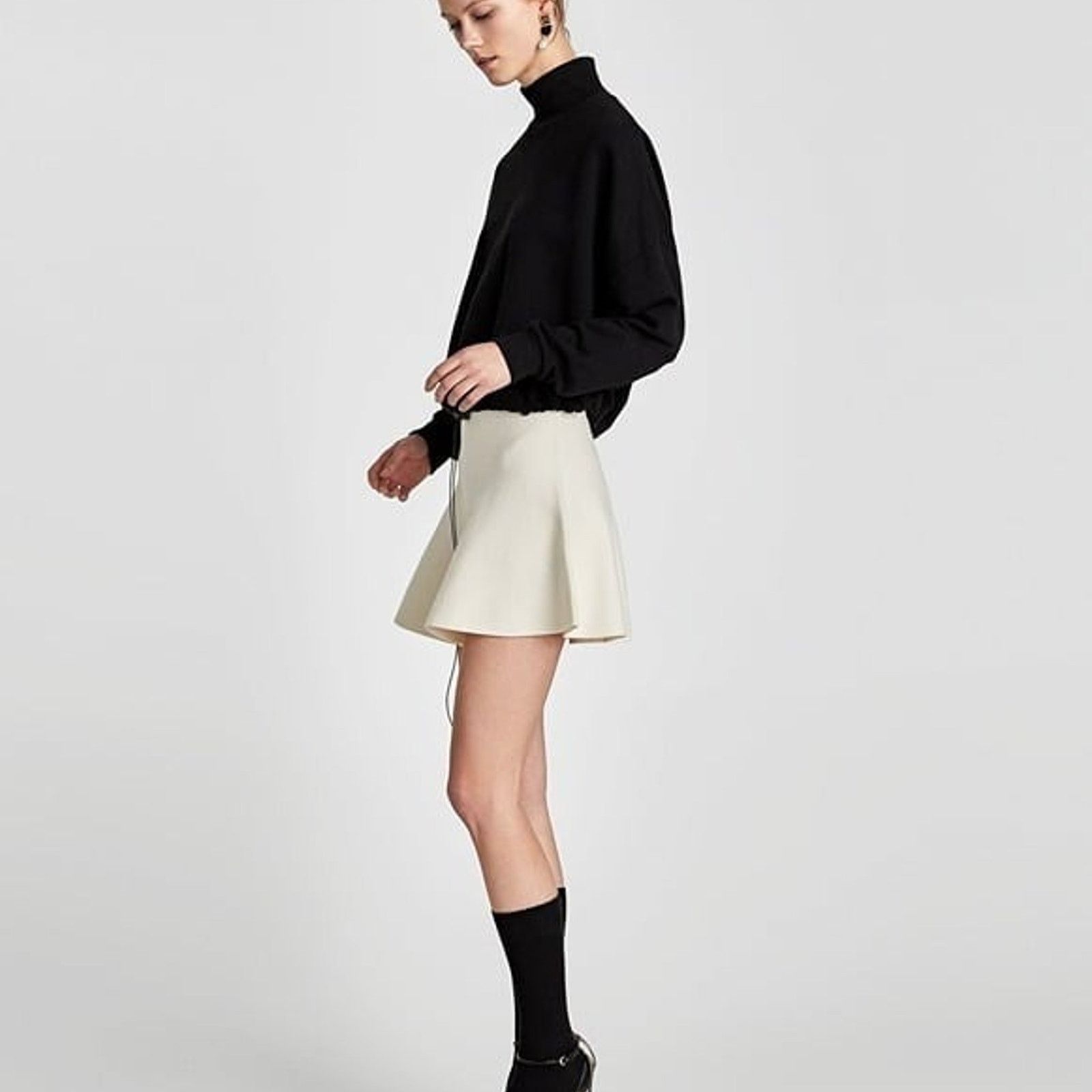 Zara ZARA High Waist Mini Skirt Size 30" / US 8 / IT 44 - 5 Thumbnail