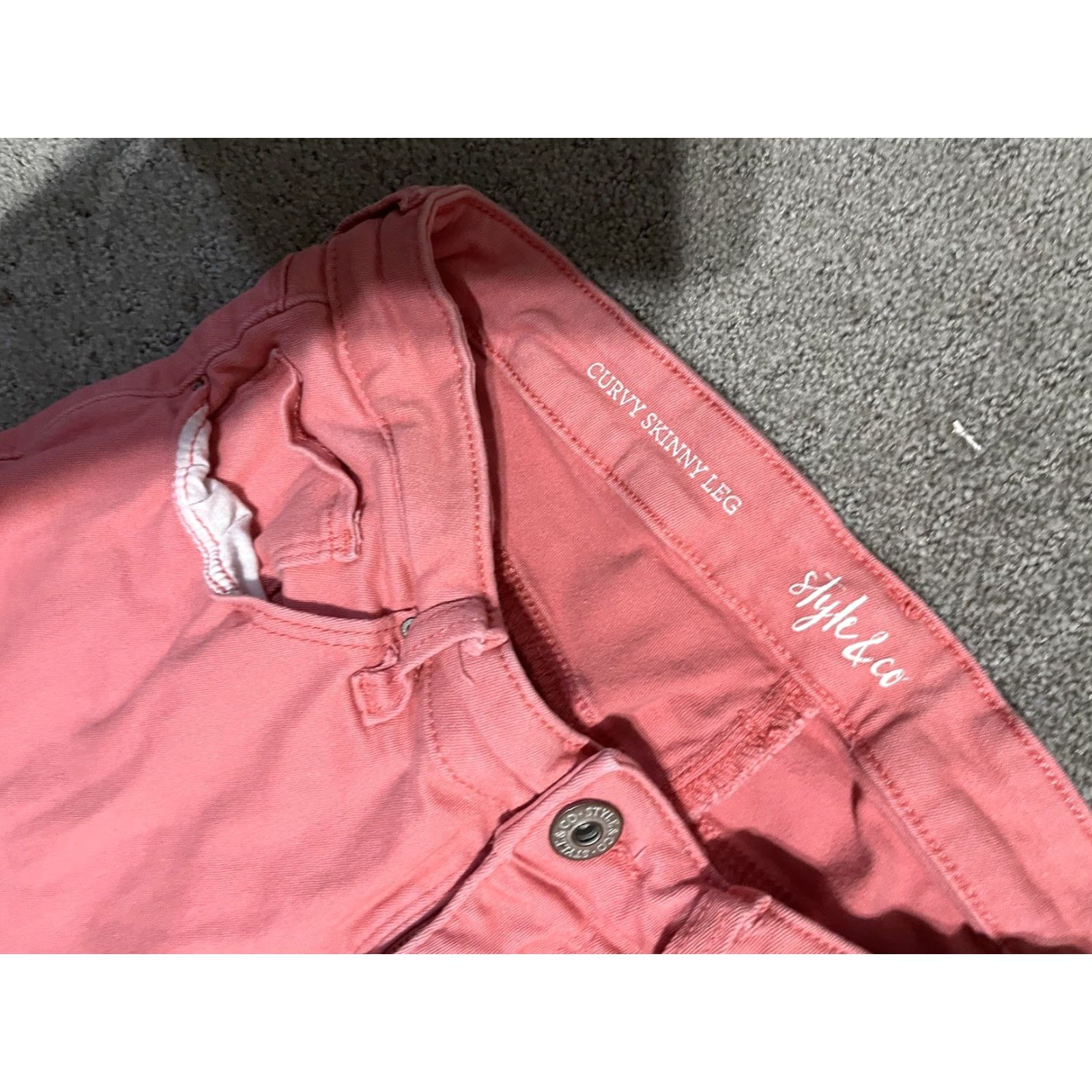 Vintage Style & Co Jeans Skinny Mid-Rise Stretch Pink sz 4 Womens Regular Inseam 28 in Denim City Retro Vintage No (adjust) Size 27" / US 4 / IT 40 - 5 Thumbnail
