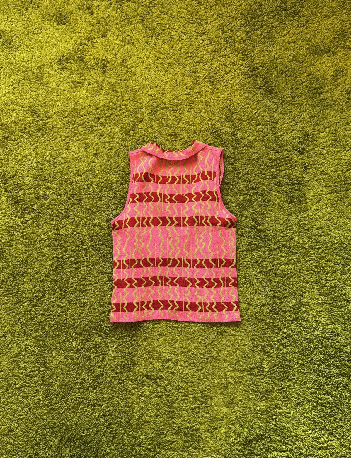Designer Gudrun Sjoden avant garde reversible coloured knit vest Size M / US 6-8 / IT 42-44 - 4 Thumbnail