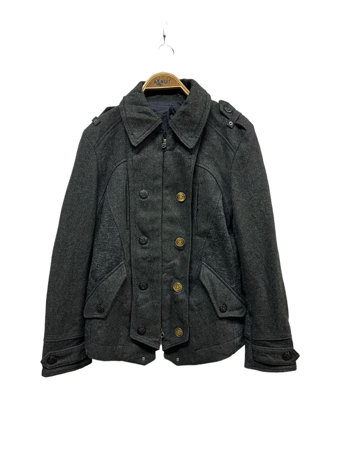 PPFM Early 00s Hooded Mask Heavy Wool Rider Jacket – DRIEW
