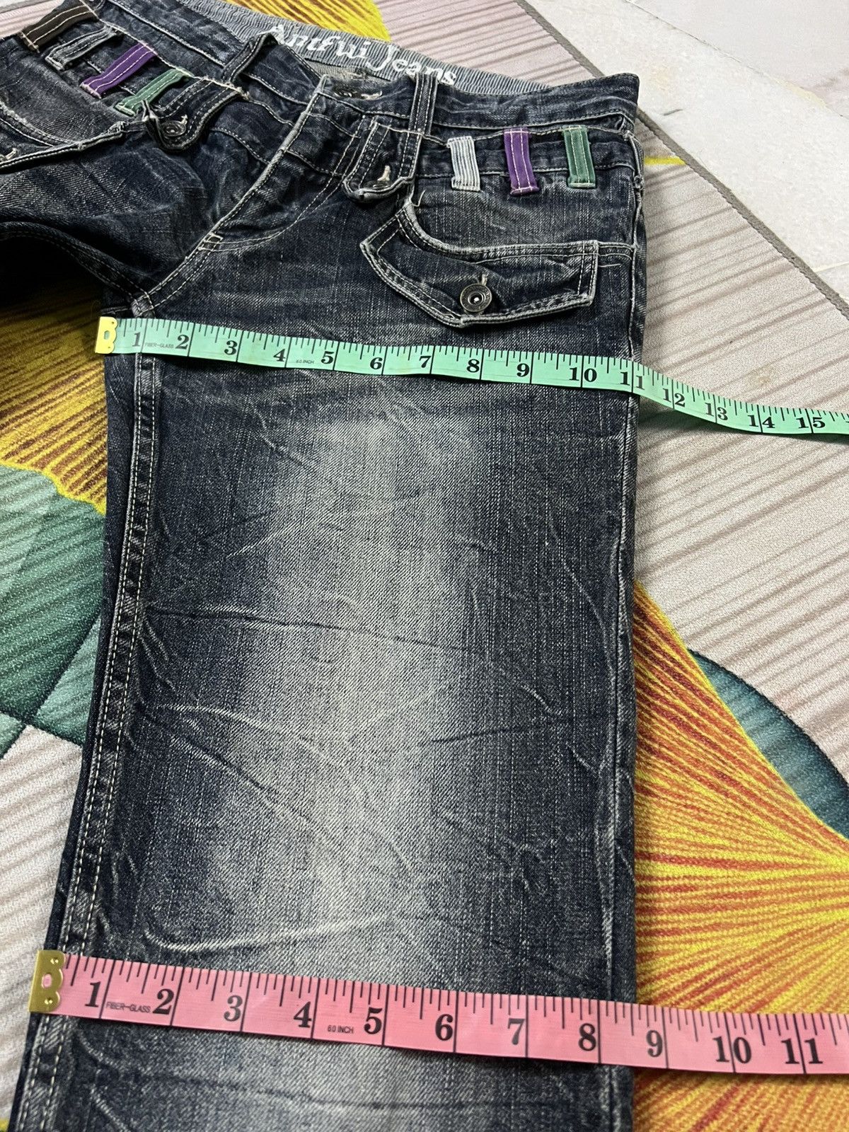 Japanese Brand 💥DOUBLE WAIST💥ANTFUI PUNK CLAWMARK JEANS Size US 29 - 18 Thumbnail