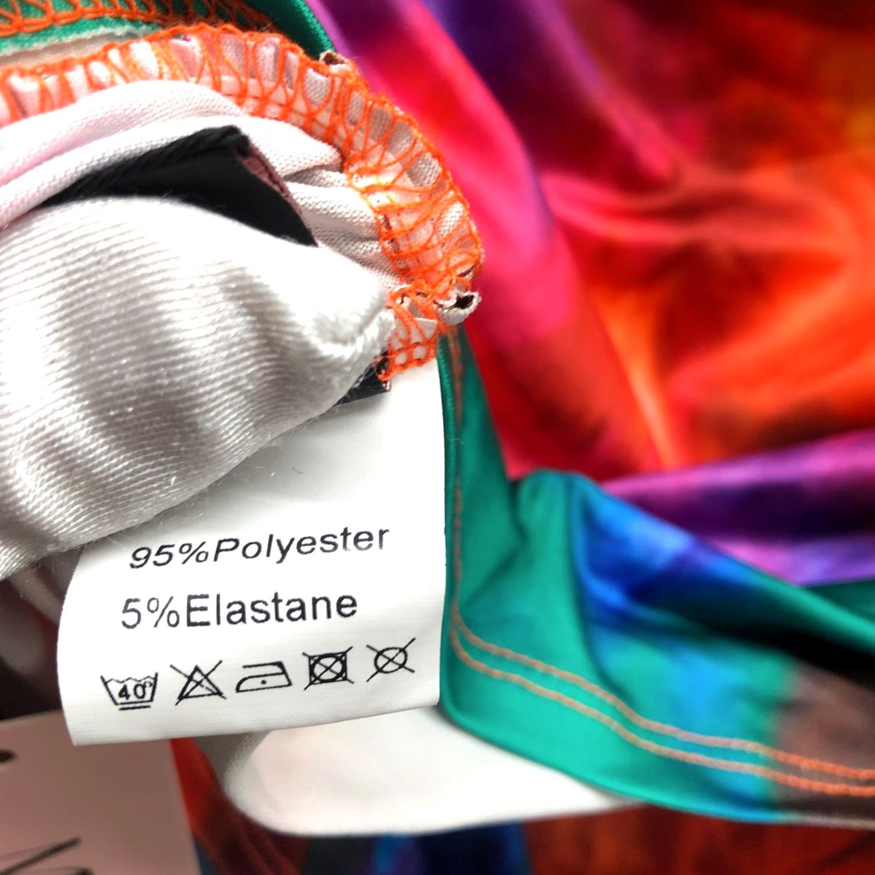 Rainbow NWT MICAS Ruched Wrap Rainbow Mini Skirt Womens M Tie Dye Bodycon Pull On Skirt Size 32" / US 10 / IT 46 - 3 Thumbnail