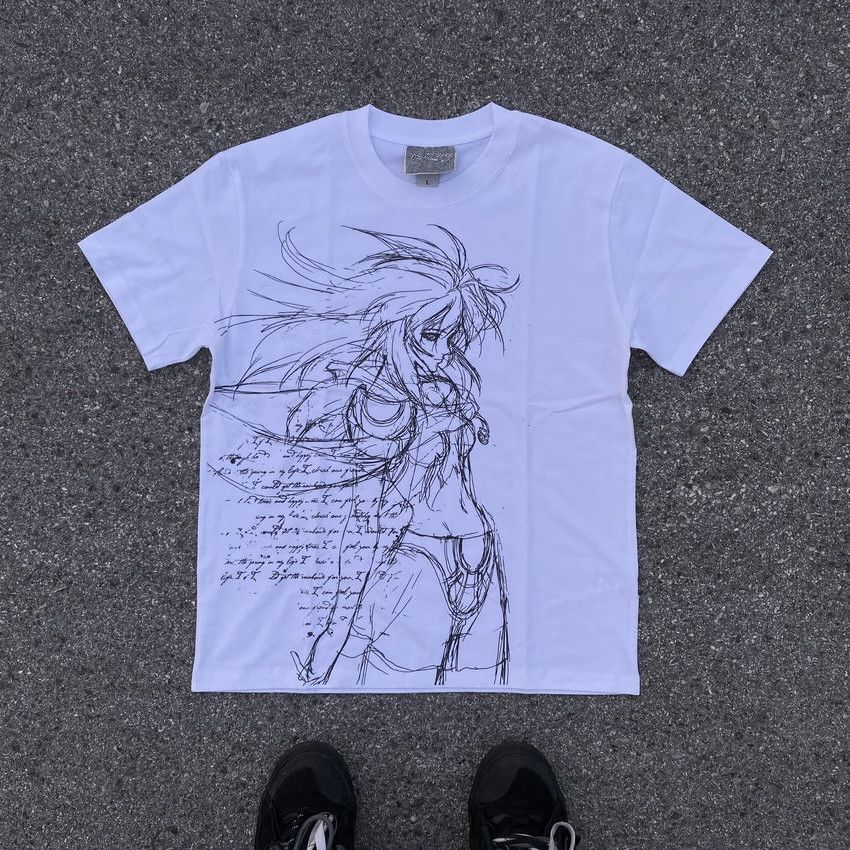 Other anime girl graphic tee y2k vintage style white tshirt Size US L / EU 52-54 / 3 - 1 Thumbnail