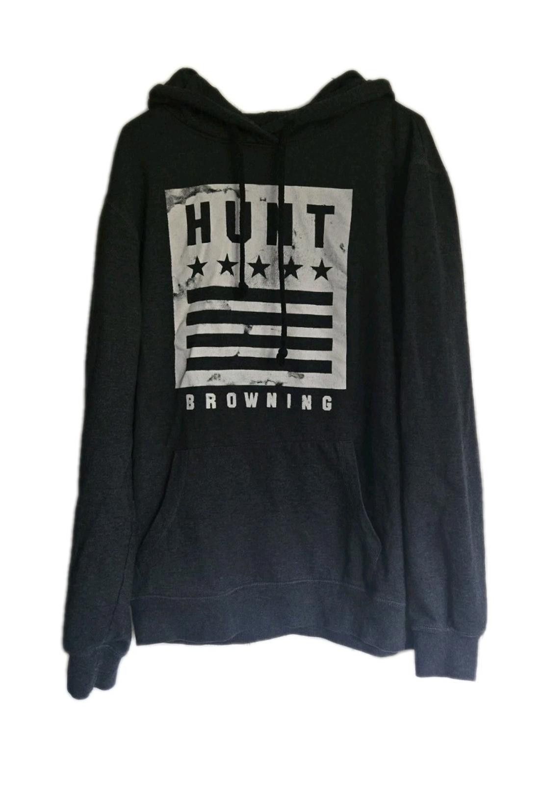 Other Hunt Browning Dark Gray Hoodie L Hunting American Flag Ho Size US L / EU 52-54 / 3 - 1 Thumbnail
