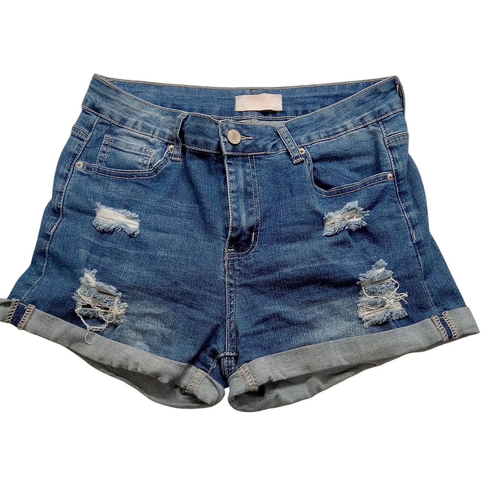 & Other Stories C+D+M Jean Shorts Womens M Distressed Blue Denim Cuffs Size 30" / US 8 / IT 44 - 1 Thumbnail