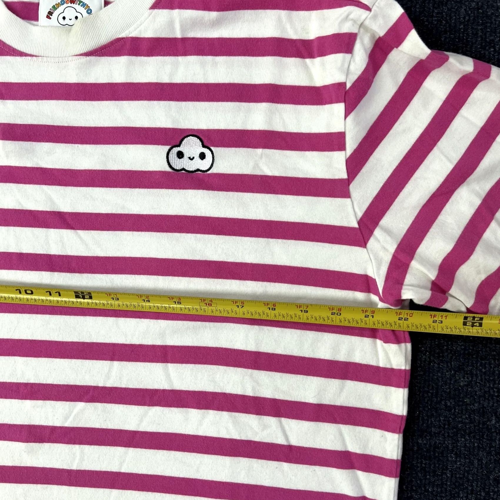 Guess Guess FriendsWithYou Shirt Mens Medium Pink Stripe Cloud Graphic Tee T-Shirt Size US M / EU 48-50 / 2 - 6 Thumbnail
