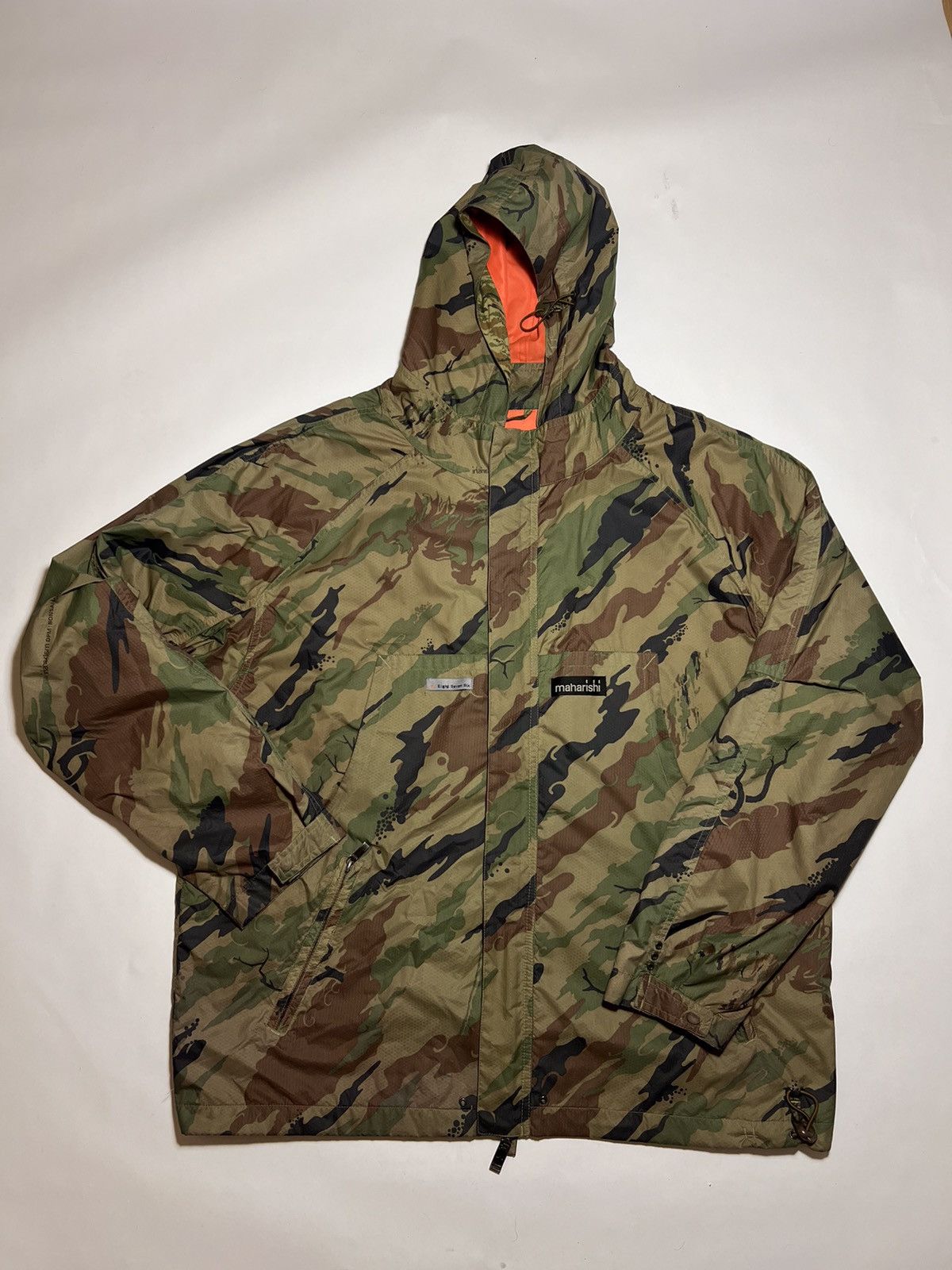 image of Archival Clothing x Avant Garde Archive Maharishi Bonsai Forest Ripstop Nylon Jacket in Khaki (Size