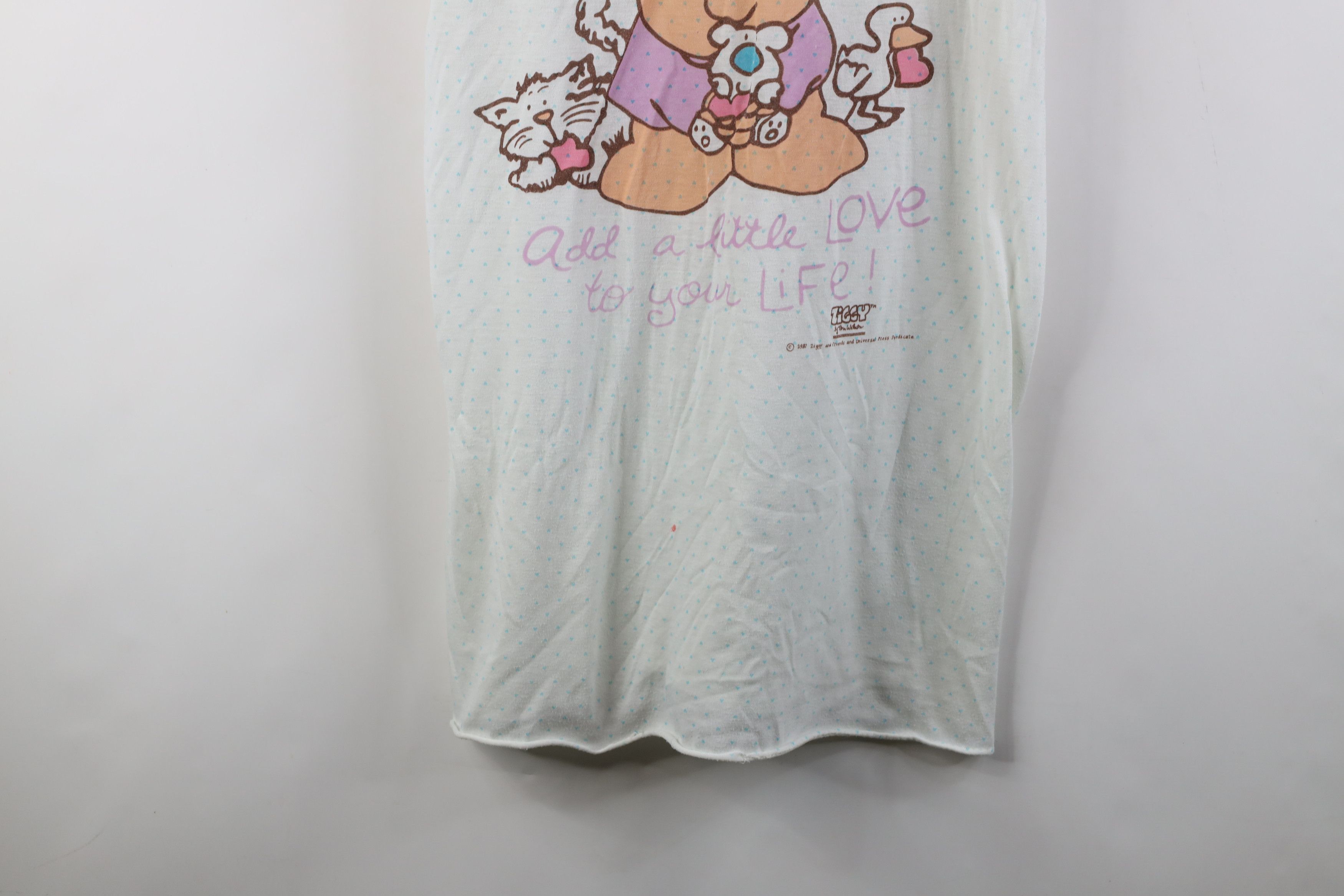 Vintage Vintage 80s Ziggy Comic Animal Love Sleep T-Shirt USA Size M / US 6-8 / IT 42-44 - 3 Thumbnail