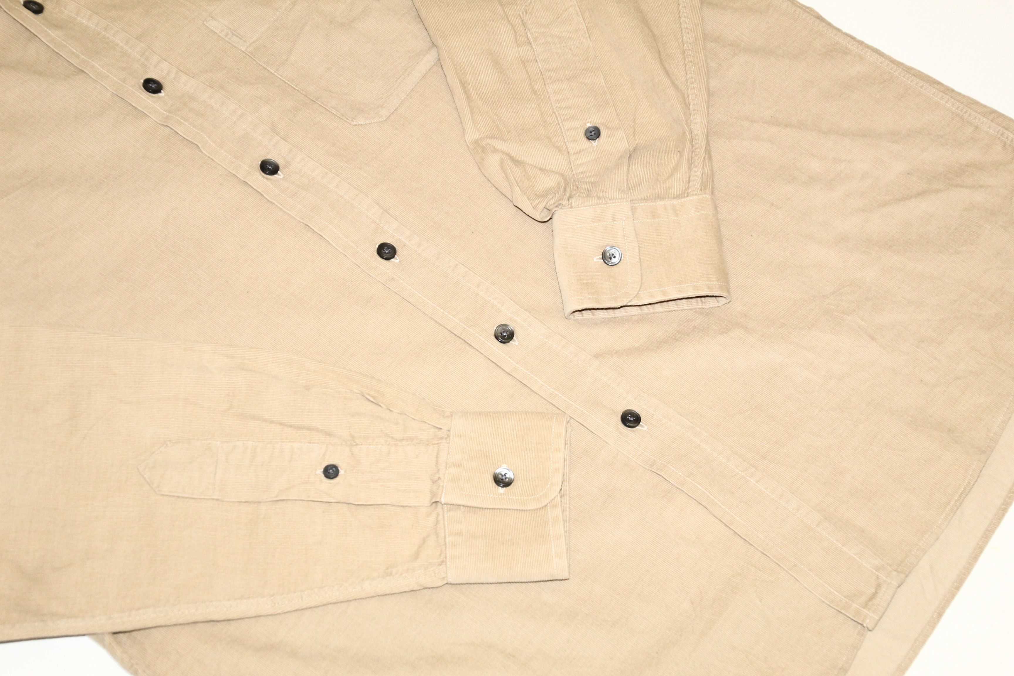 Alfred Dunhill Dunhill Custom Fit Camel Velvet Cotton Casual Shirt Size US M / EU 48-50 / 2 - 6 Thumbnail