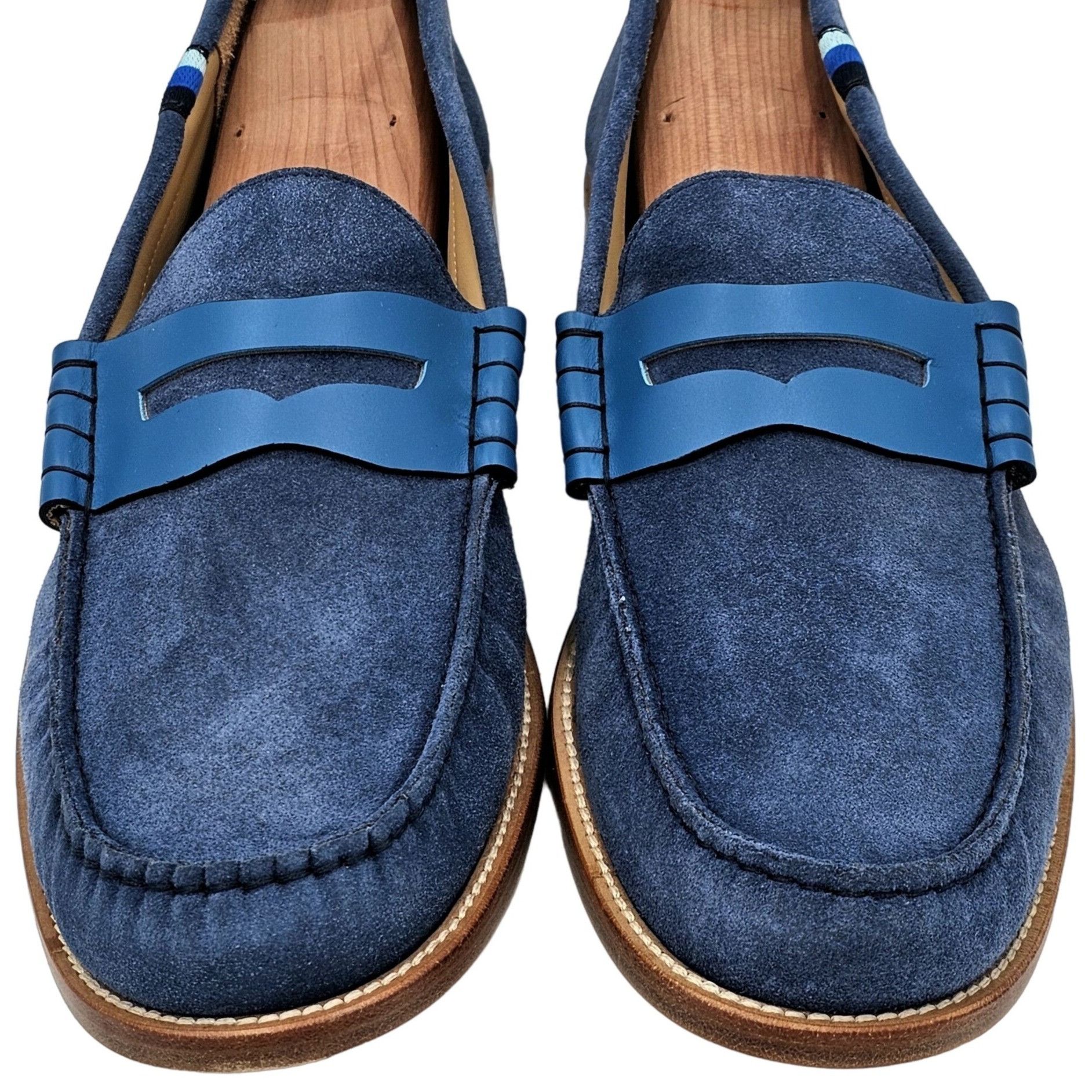 Other NEW Blue Scarpa Italy Men's 15 Blue Dress Shoes Penny Loafer Size US 15 / EU 48 - 2 Thumbnail