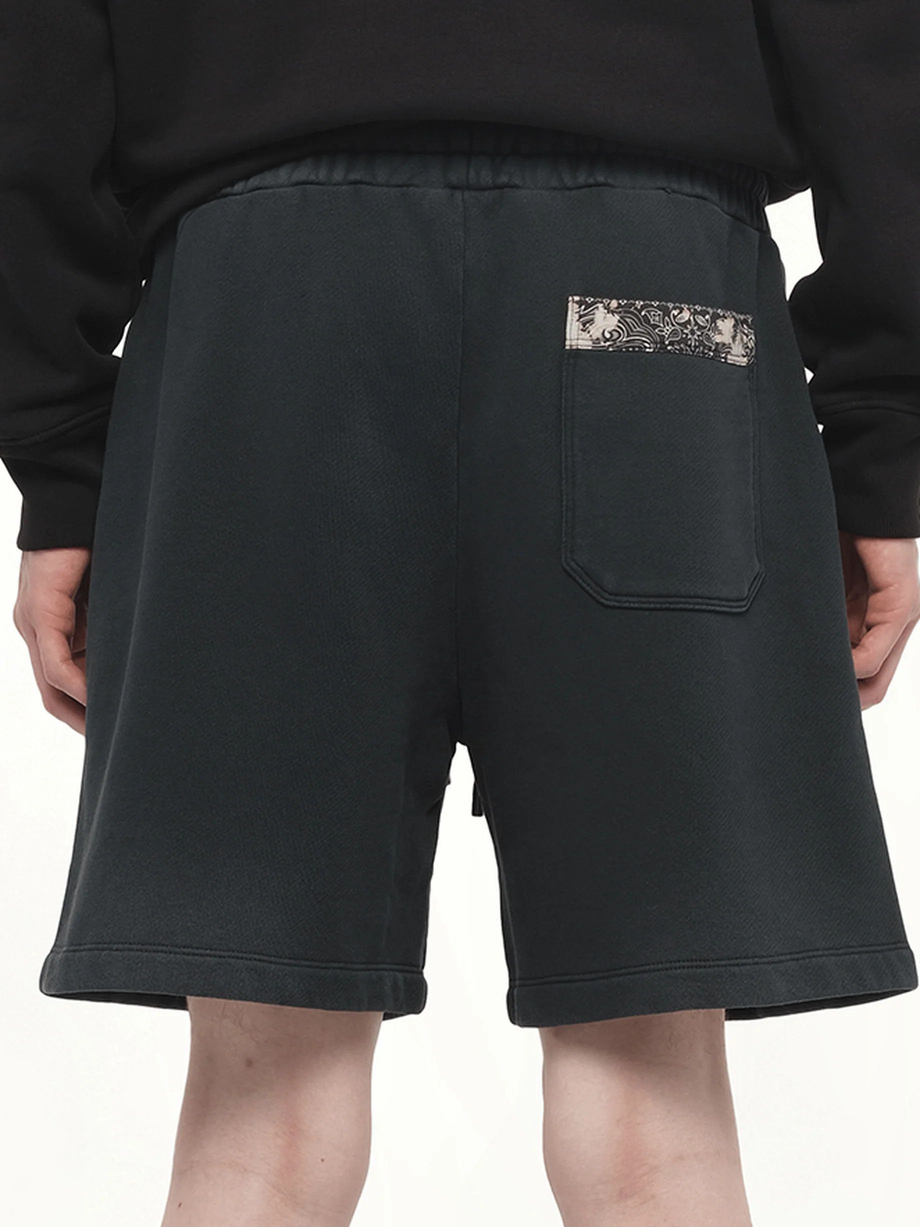 Amiri os11x1225 Bleach Bandana Shorts in Black Size US 34 / EU 50 - 3 Thumbnail