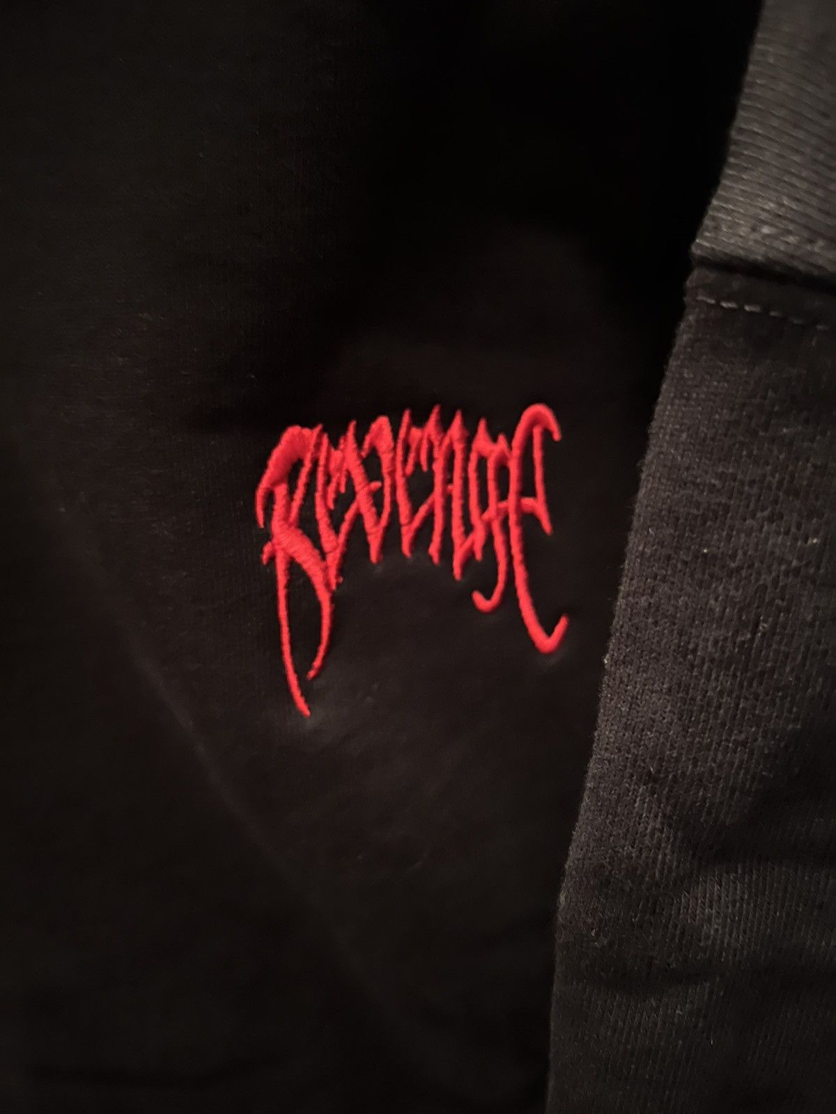 Revenge Revenge BLACK/RED EMBROIDERED BASIC HOODIE Size US L / EU 52-54 / 3 - 4 Thumbnail