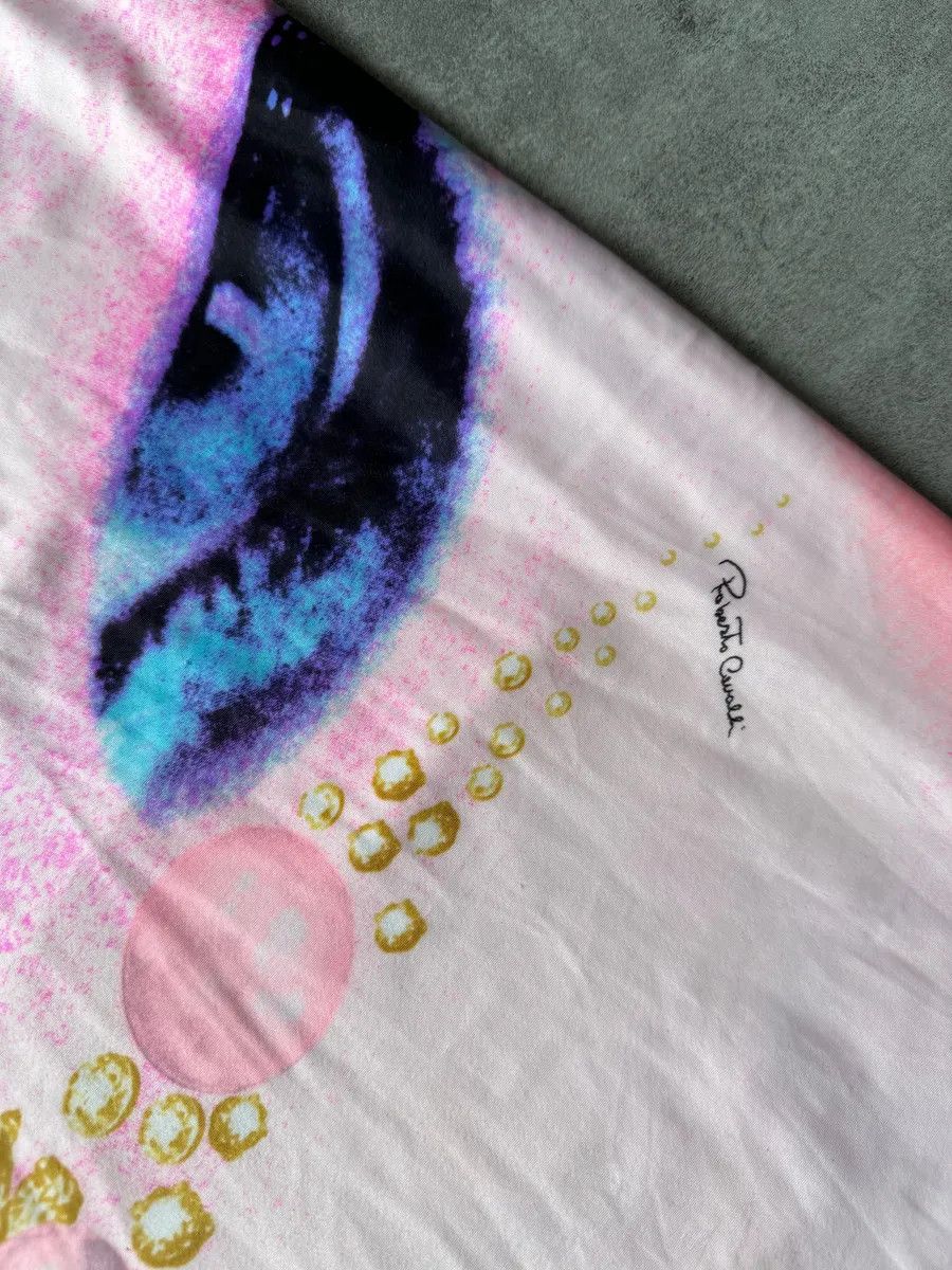 Designer × Roberto Cavalli × Vintage SS2001 Roberto Cavalli Princess Dasy Pink Eye Dress Size L / US 10 / IT 46 - 8 Thumbnail