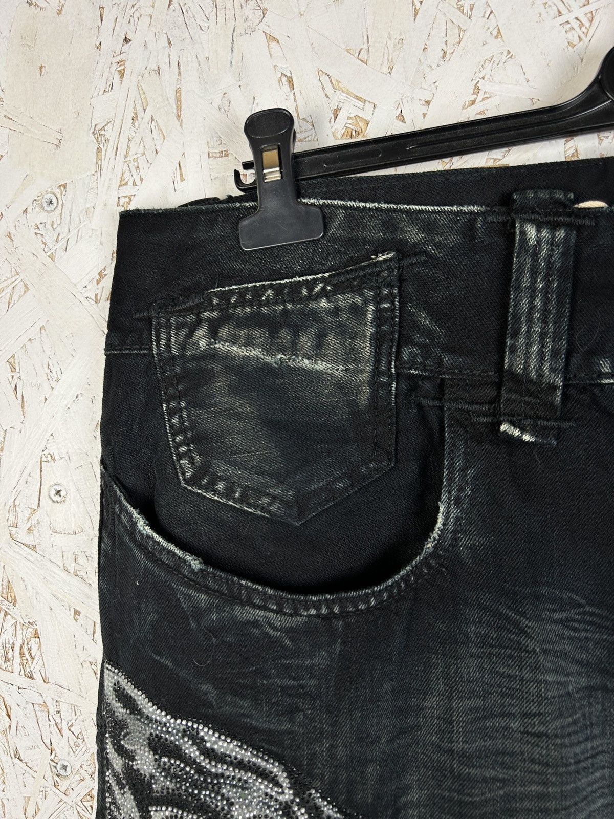 Christian Audigier Vintage Ed Hardy By Audigier Rhinestone Tiger Jeans 38 Size US 38 / EU 54 - 4 Thumbnail