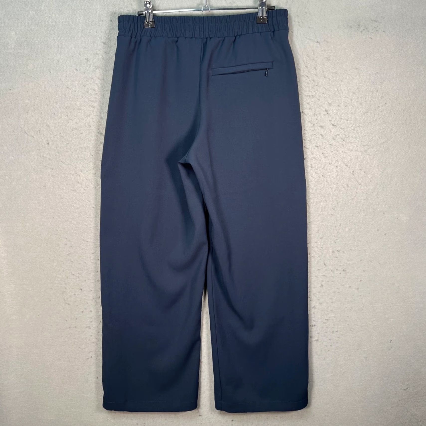 Abercrombie & Fitch Abercrombie & Fitch Mens XS Navy Cropped Wide-Leg Pants Striped White Size US 27 - 2 Thumbnail