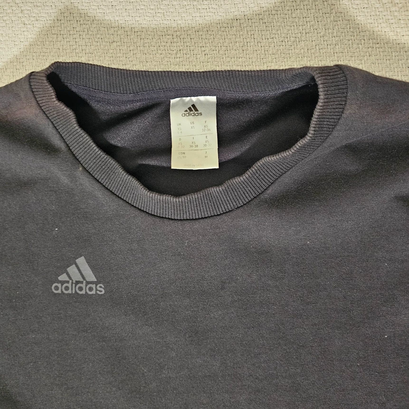 Adidas Adidas XS Black Sweatshirt Tan Try JSY Crewneck Relaxed Fit Vented Size XS / US 0-2 / IT 36-38 - 2 Thumbnail