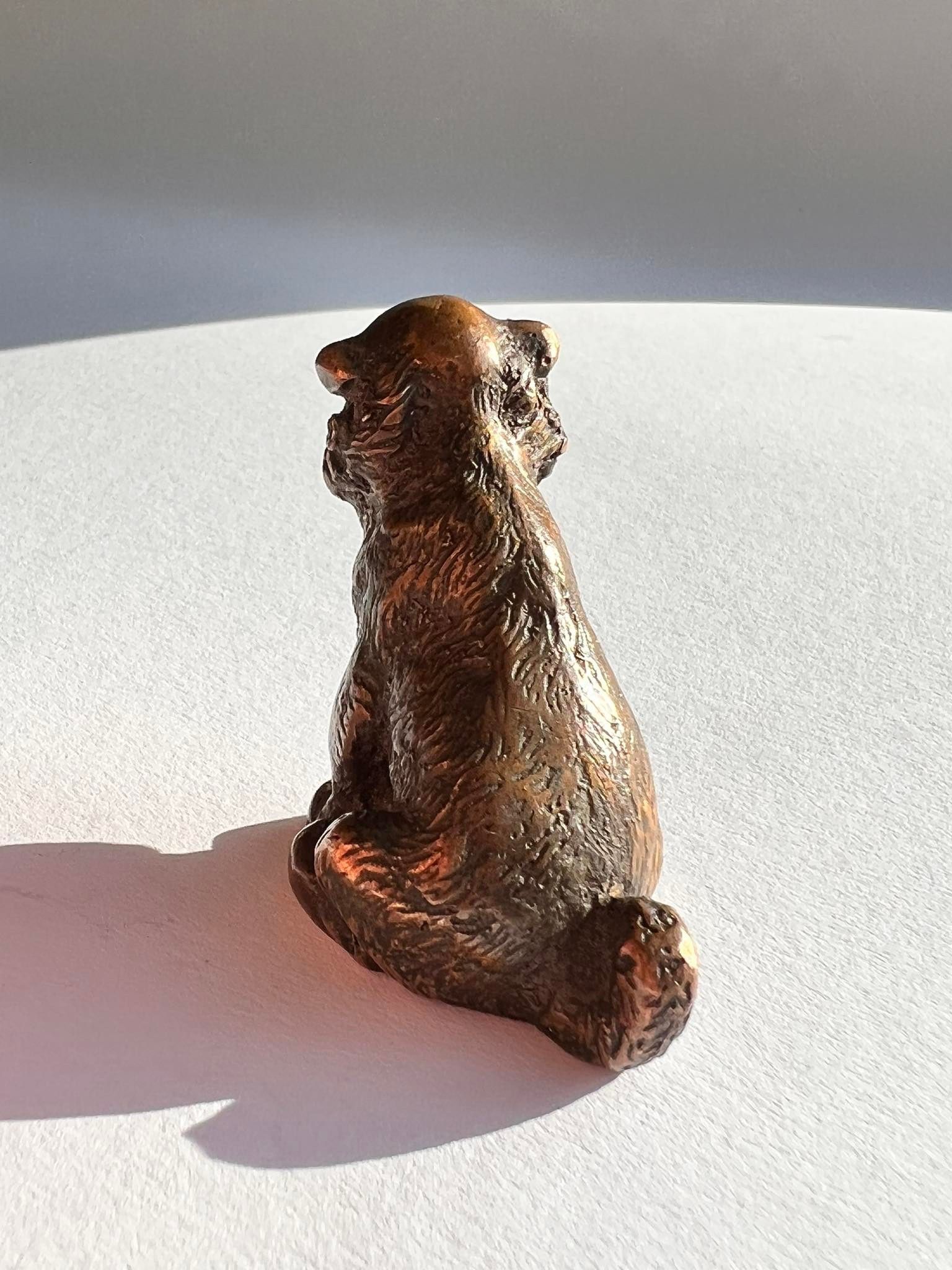 Vintage Miniature Antique Bronze Brass Figure Statue Dog Collectible Size ONE SIZE - 2 Thumbnail