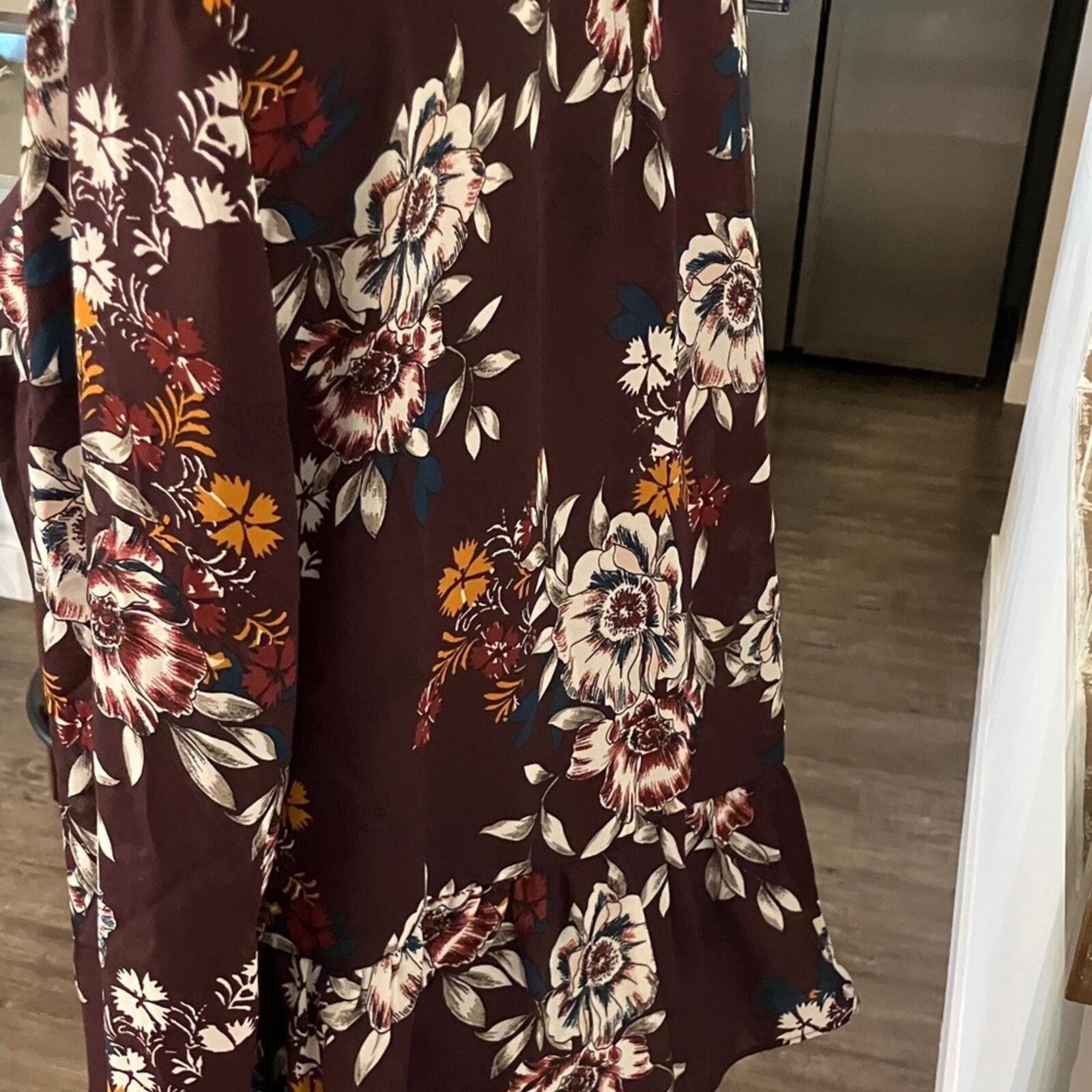 Other BCX Floral Long Sleeve Peplum Top XL Size XL / US 12-14 / IT 48-50 - 4 Thumbnail