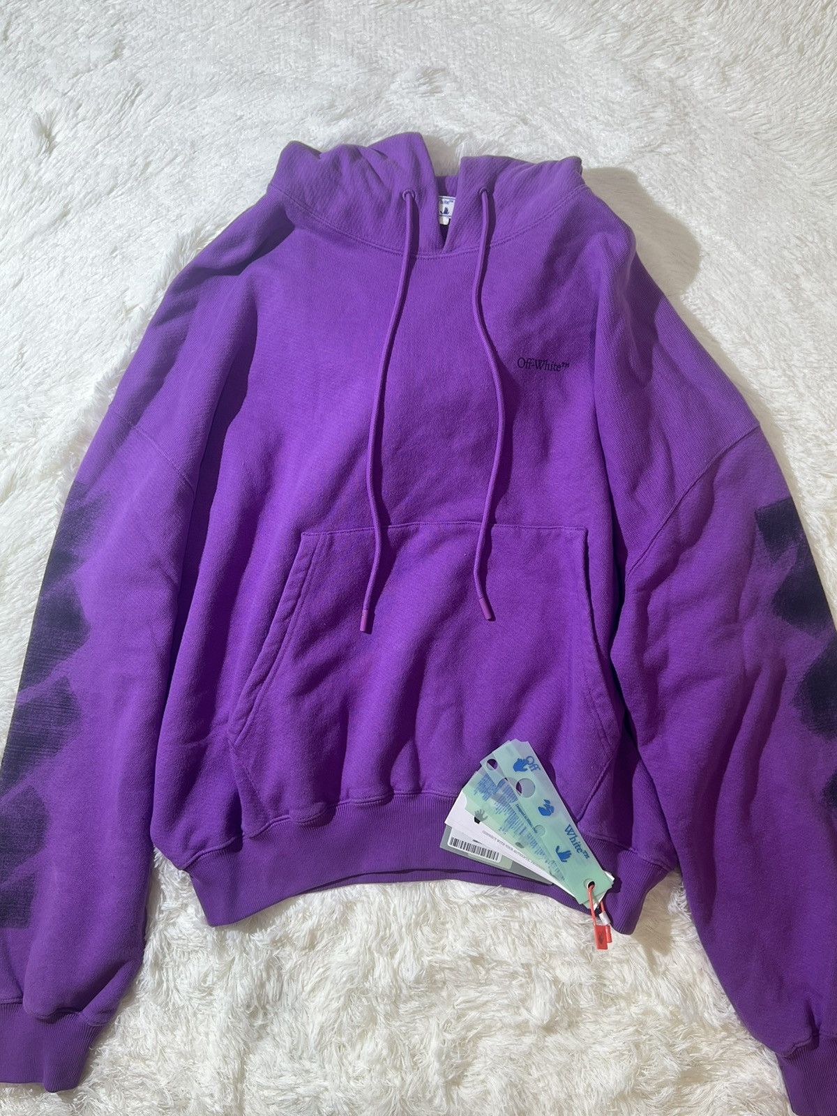 Off-White Off-White Arrows Print Drawstring Purple Hoodie Size US L / EU 52-54 / 3 - 2 Thumbnail