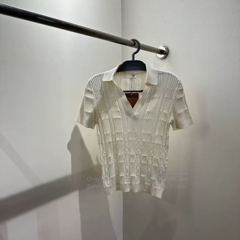 Hermes Hermes Embroidered Polo knit short-sleeve Size S / US 4 / IT 40 - 1 Thumbnail